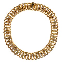 Vintage ENRICA CISLAGHI 19K Gold Collar Necklace