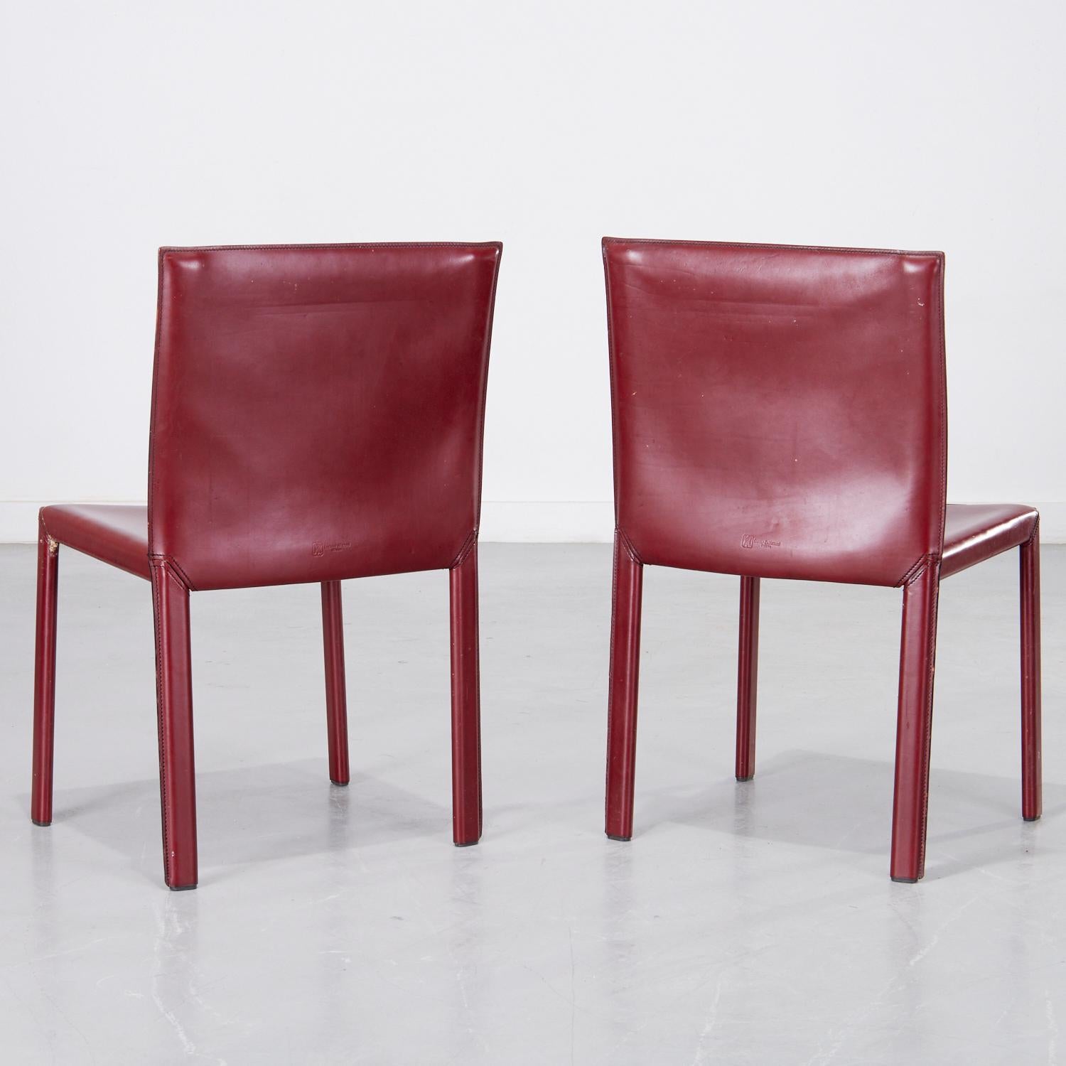 Vintage Enrico Pellizzoni,  Sillas auxiliares de cuero 