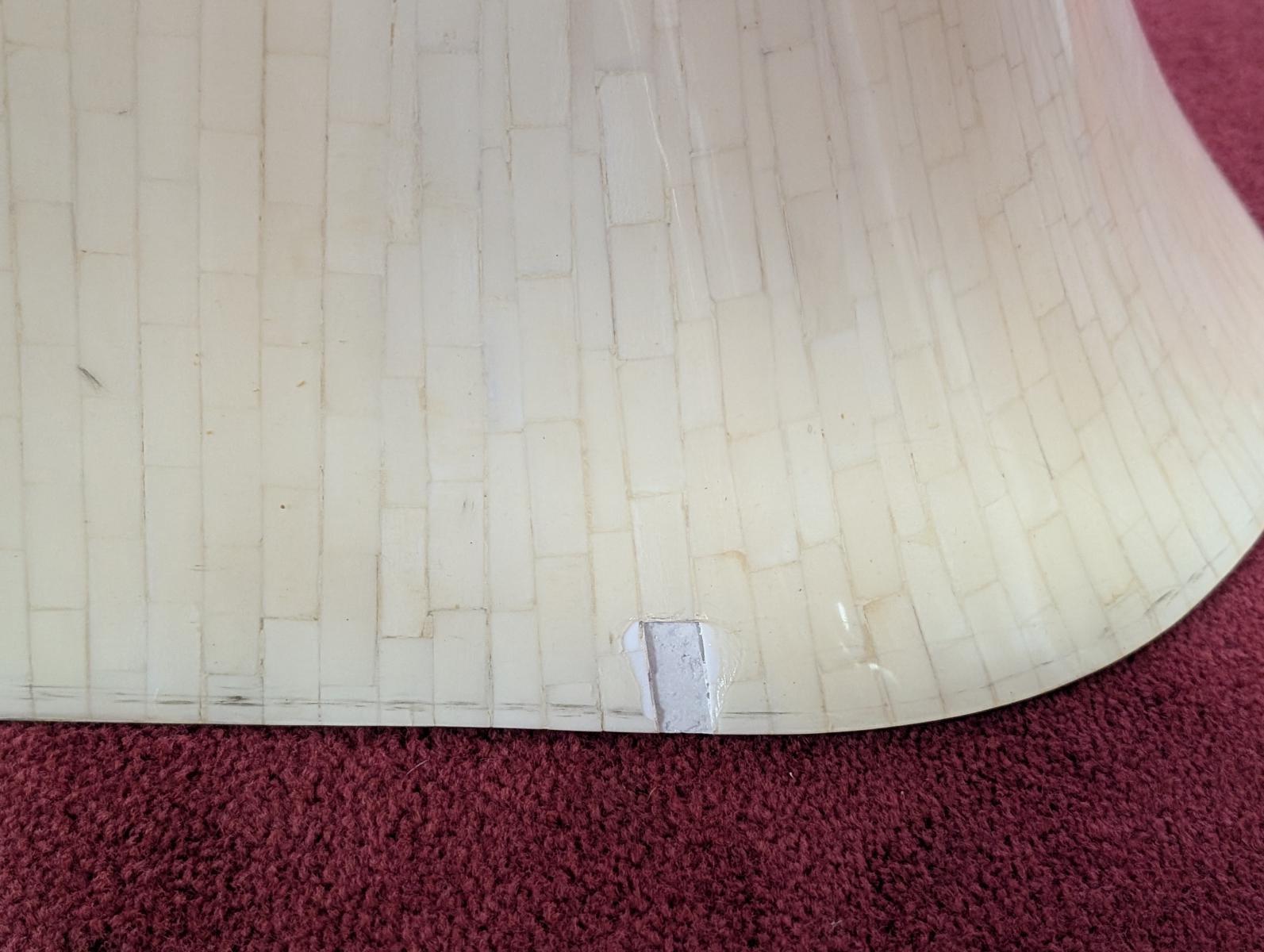 Table de salle à manger ovale en os tessellé, Vintage Enrique Garcel, 6FT en vente 2