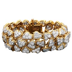 Vintage Van Cleef & Arpels 'Verschlungene Diamant-Herzen' Armband