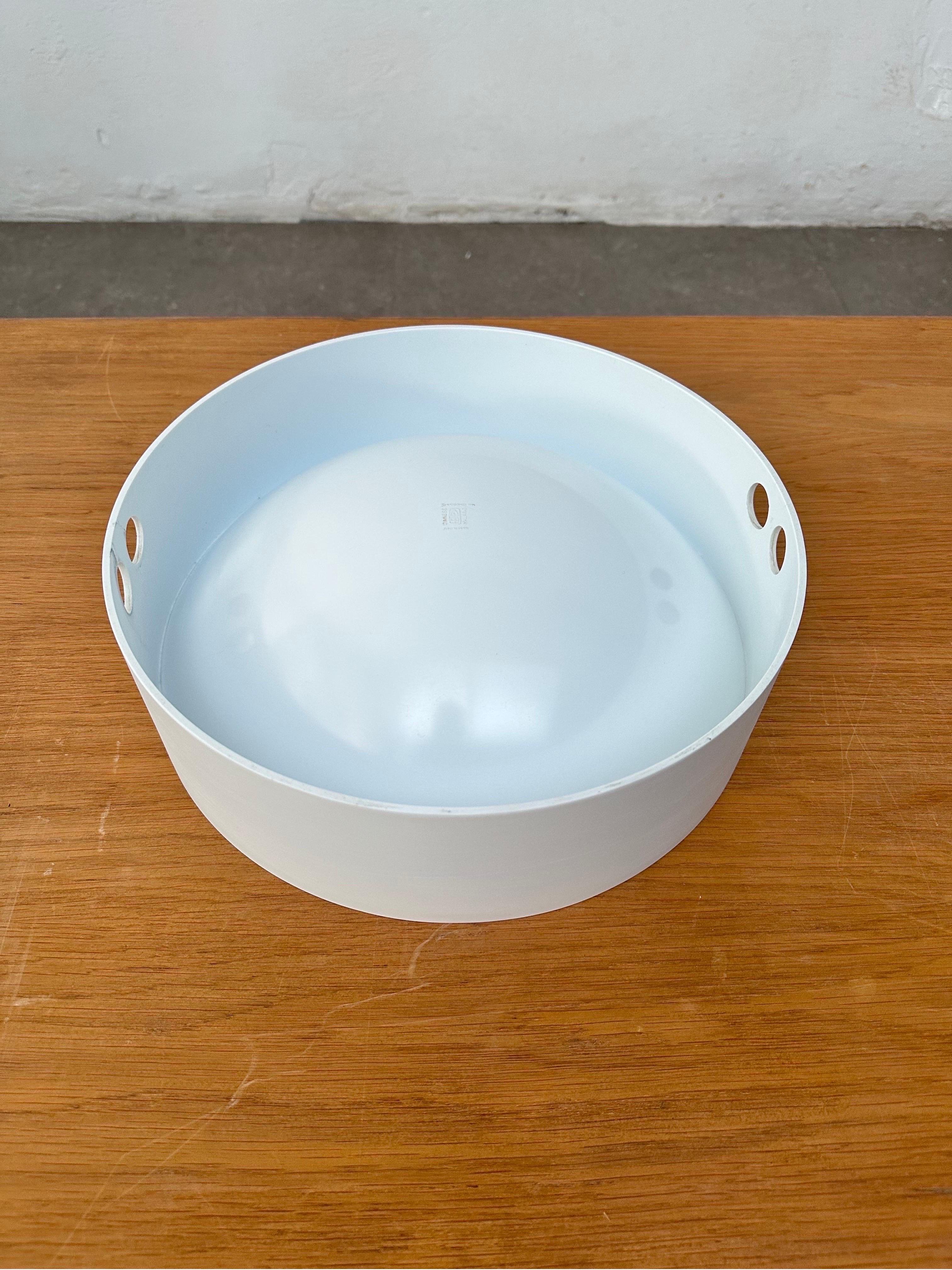 Vintage Enzo Mari Fruit Bowl in White Fiberglass for Danese Milano, 1960s For Sale 2