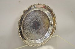 Vintage EPC Old English by Poole Silver Plated 12" Round Tray Platter Dish
