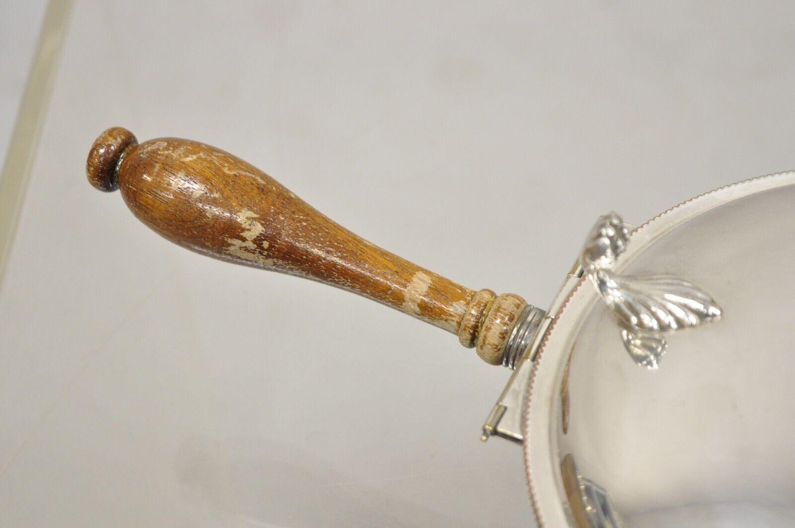 Vintage EPC Sheffield Inglés Victoriano Tapa con bisagra Silent Butler en venta 1
