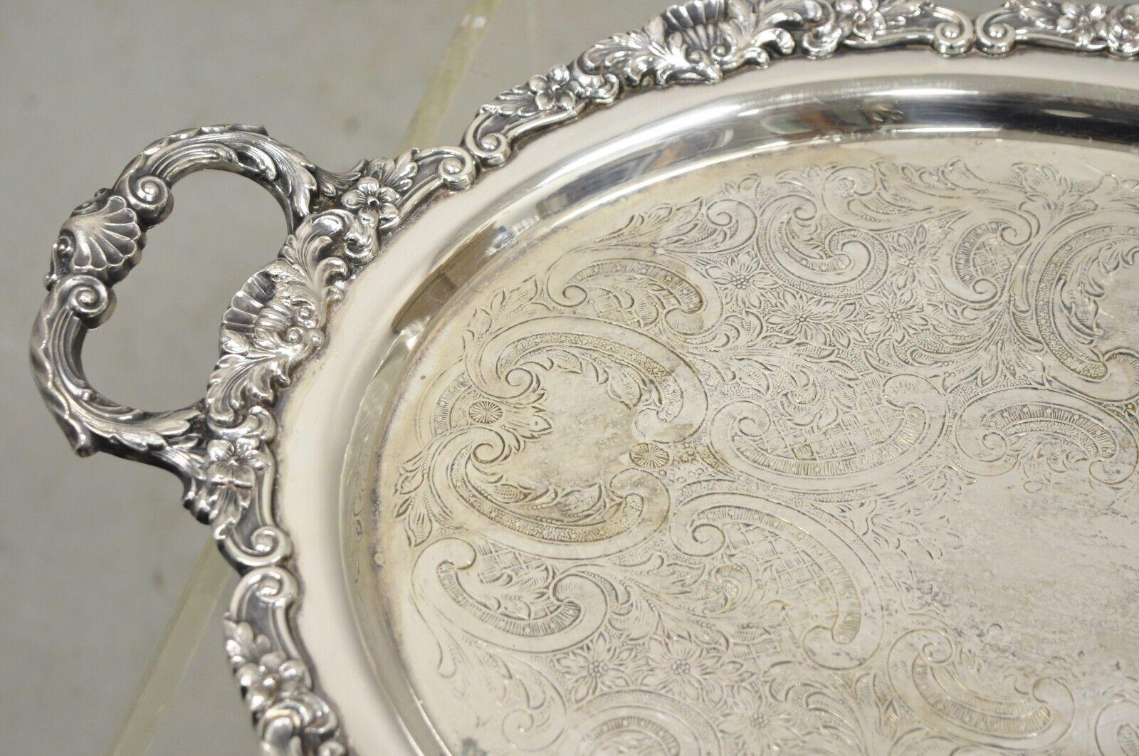 Victorian Vintage EPCA Bristol Silver by Poole 73 16 Silver Plated Oval Platter Tray For Sale