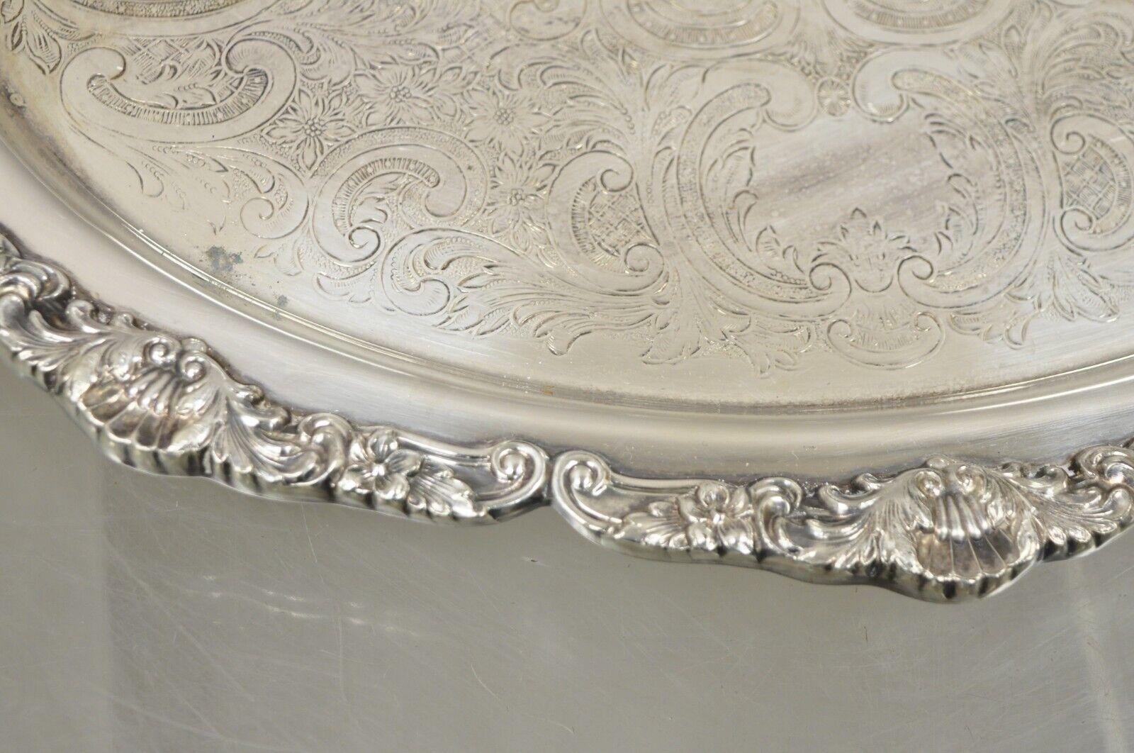 Vintage EPCA Bristol Silver by Poole 73 16 Silver Plated Oval Platter Tray In Good Condition For Sale In Philadelphia, PA