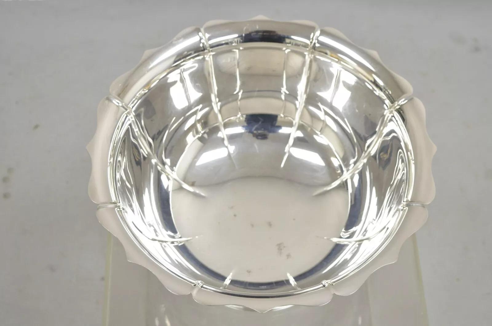 20th Century Vintage EPCA Bristol Silver Plated Scalloped Edge Victorian Style Punch Bowl