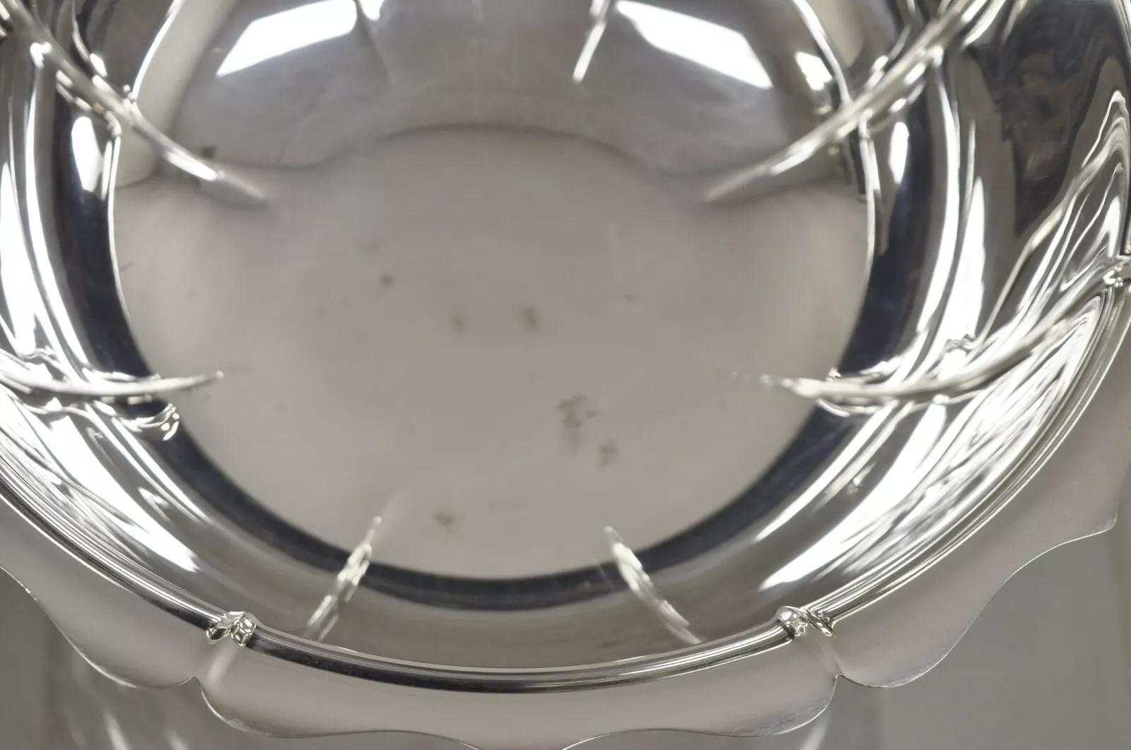 Vintage EPCA Bristol Silver Plated Scalloped Edge Victorian Style Punch Bowl 3