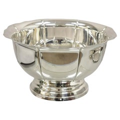 Retro EPCA Bristol Silver Plated Scalloped Edge Victorian Style Punch Bowl