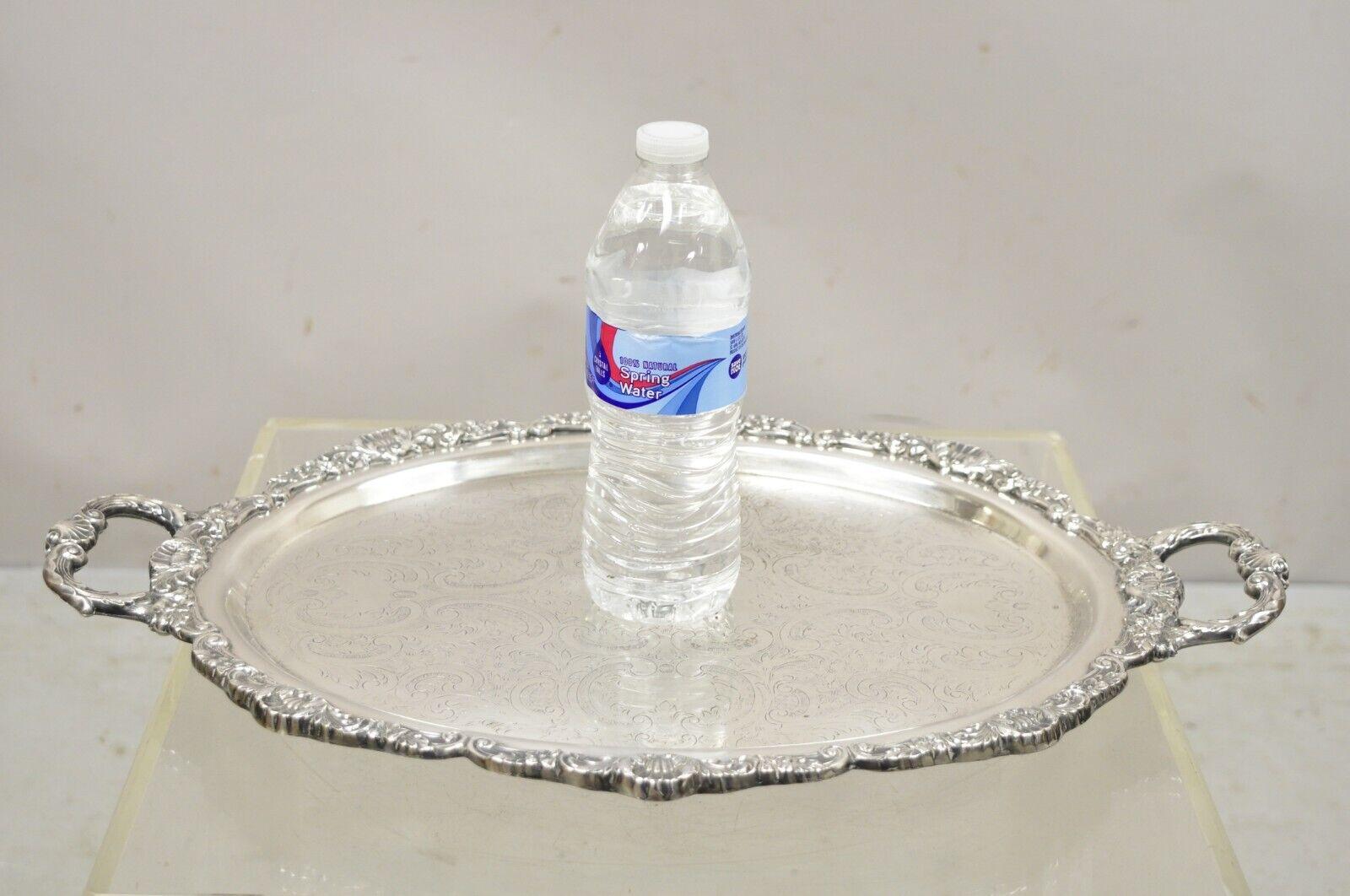 Vintage Epca Bristol Silverplate by Poole Silver Plated Oval Platter Tray 2