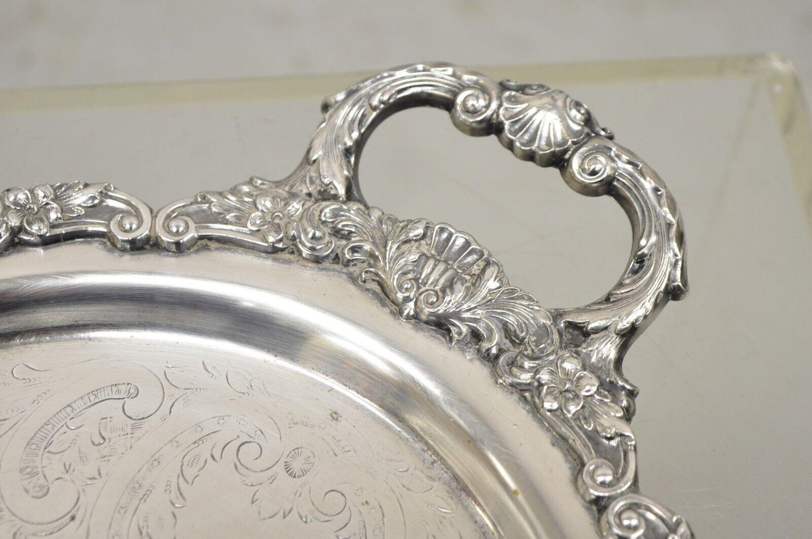 Vintage Epca Bristol Silverplate by Poole Silver Plated Oval Platter Tray 1