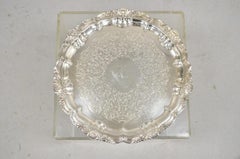 Vintage EPCA Silverplate by Poole 3216 Round Salver Platter Tray - Engraved