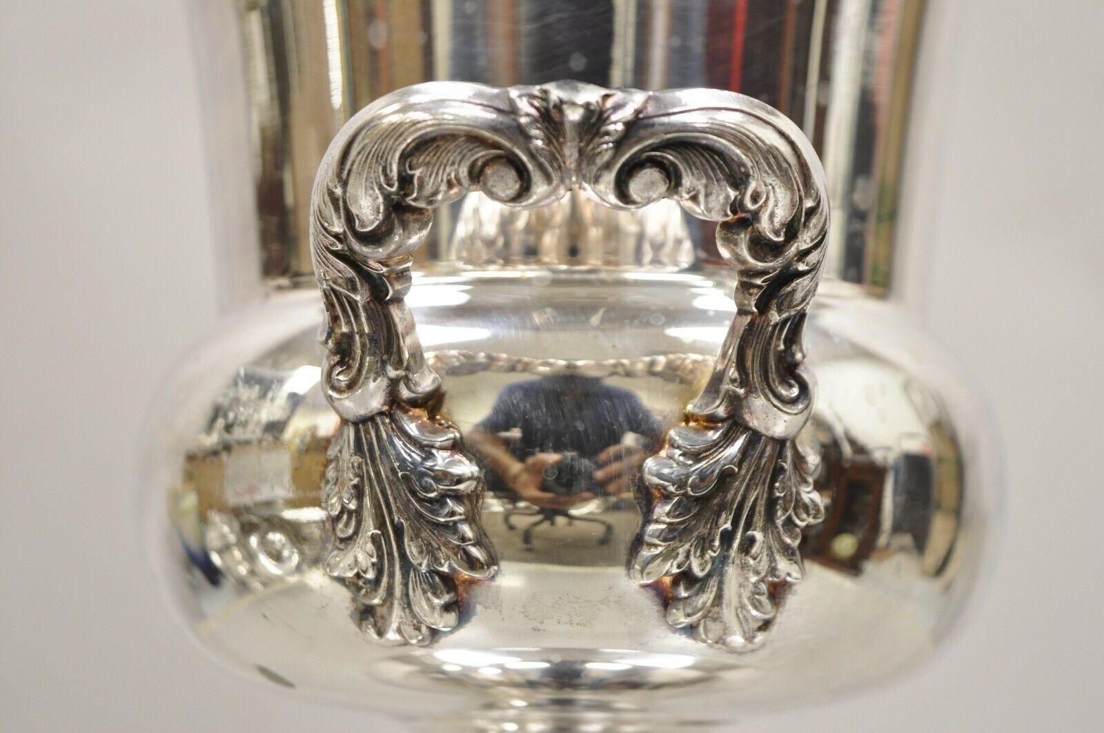 Victorian Vintage EPCA Silverplate by Poole 423 Trophy Cup Champagne Chiller Ice Bucket For Sale