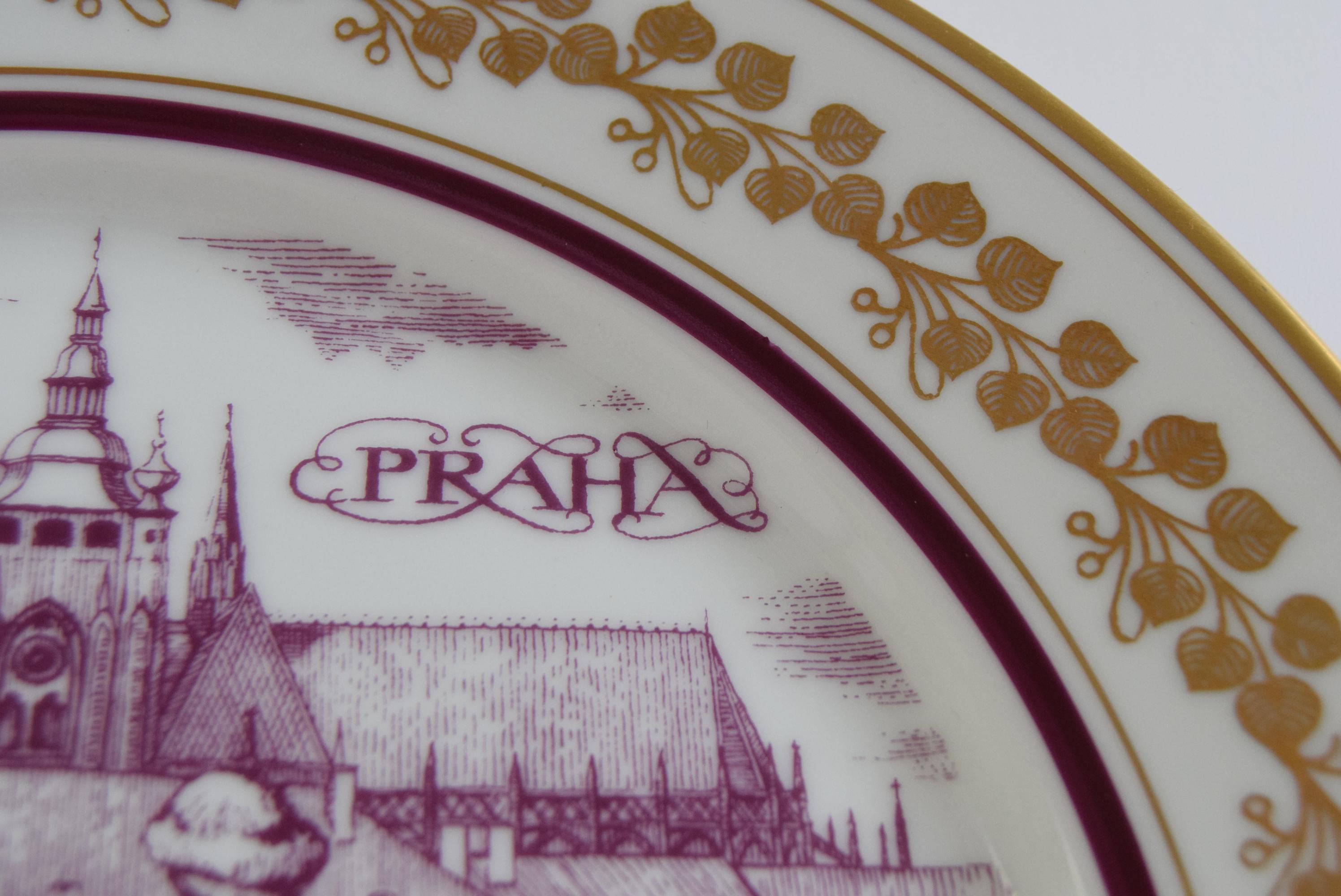 Czech Vintage Epiag Orion Decorative Plate (Prague) motif For Sale