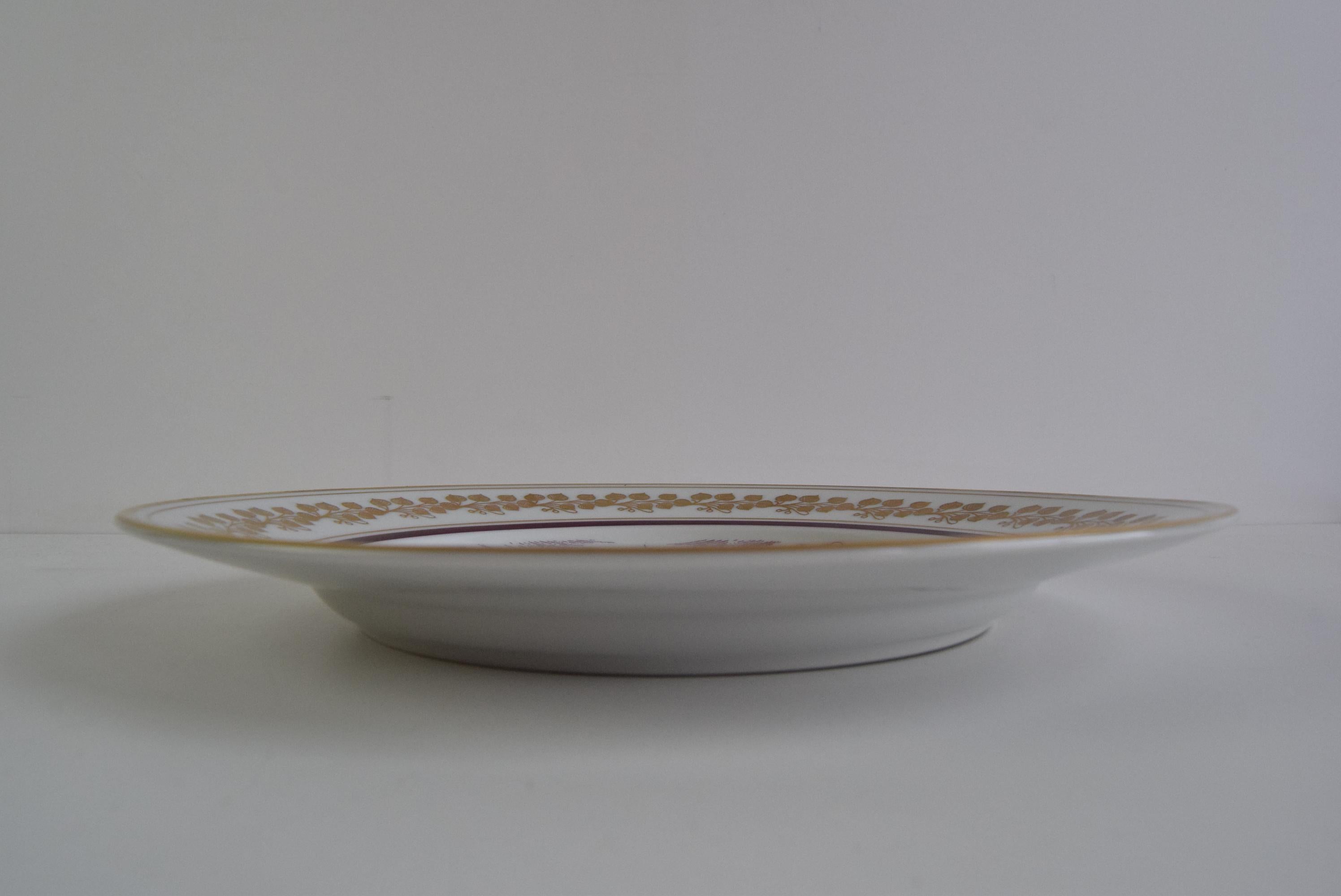 Porcelain Vintage Epiag Orion Decorative Plate (Prague) motif For Sale