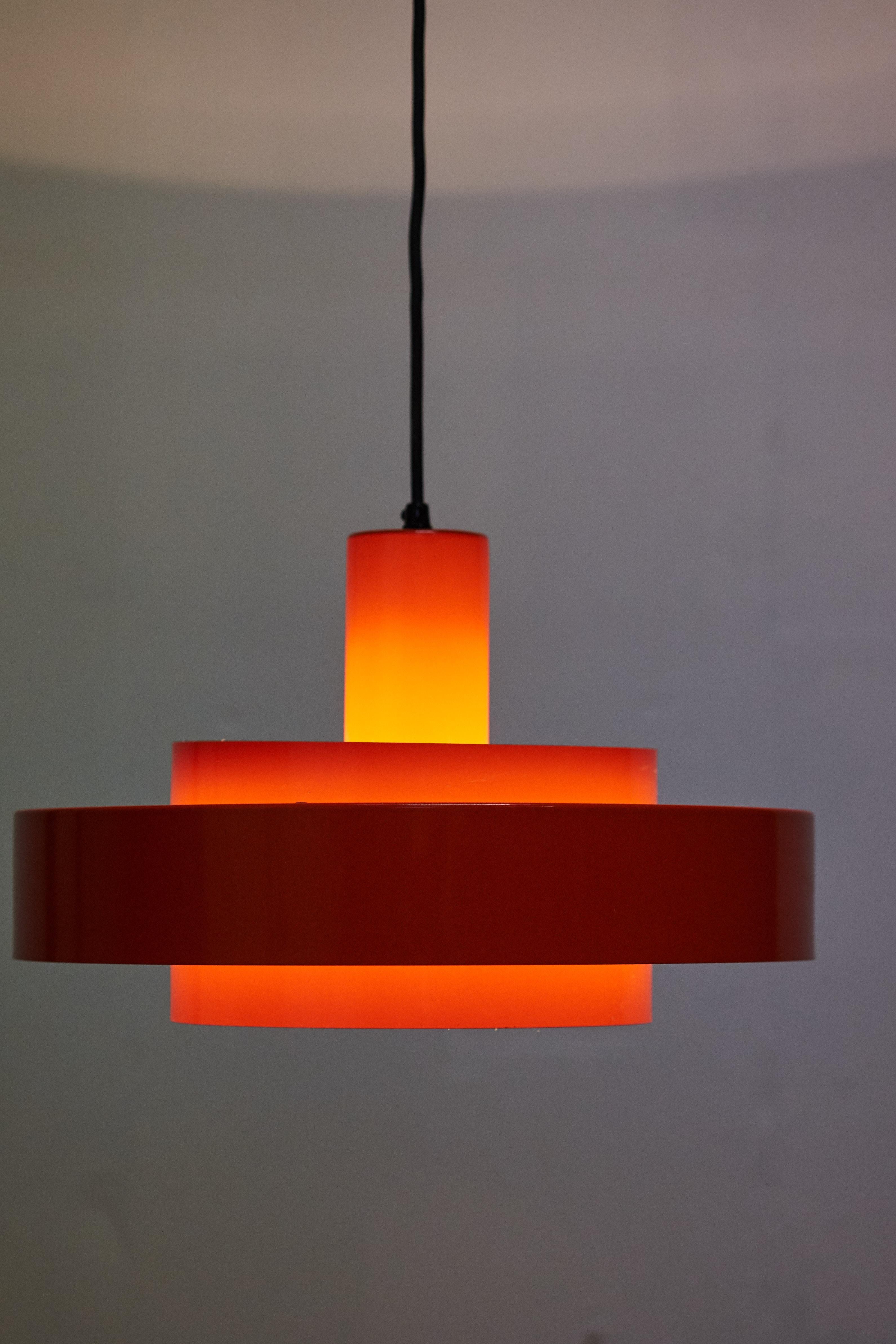 Aluminum Vintage Equator Lamp by Johannes Hammerborg for Fog & Mørup
