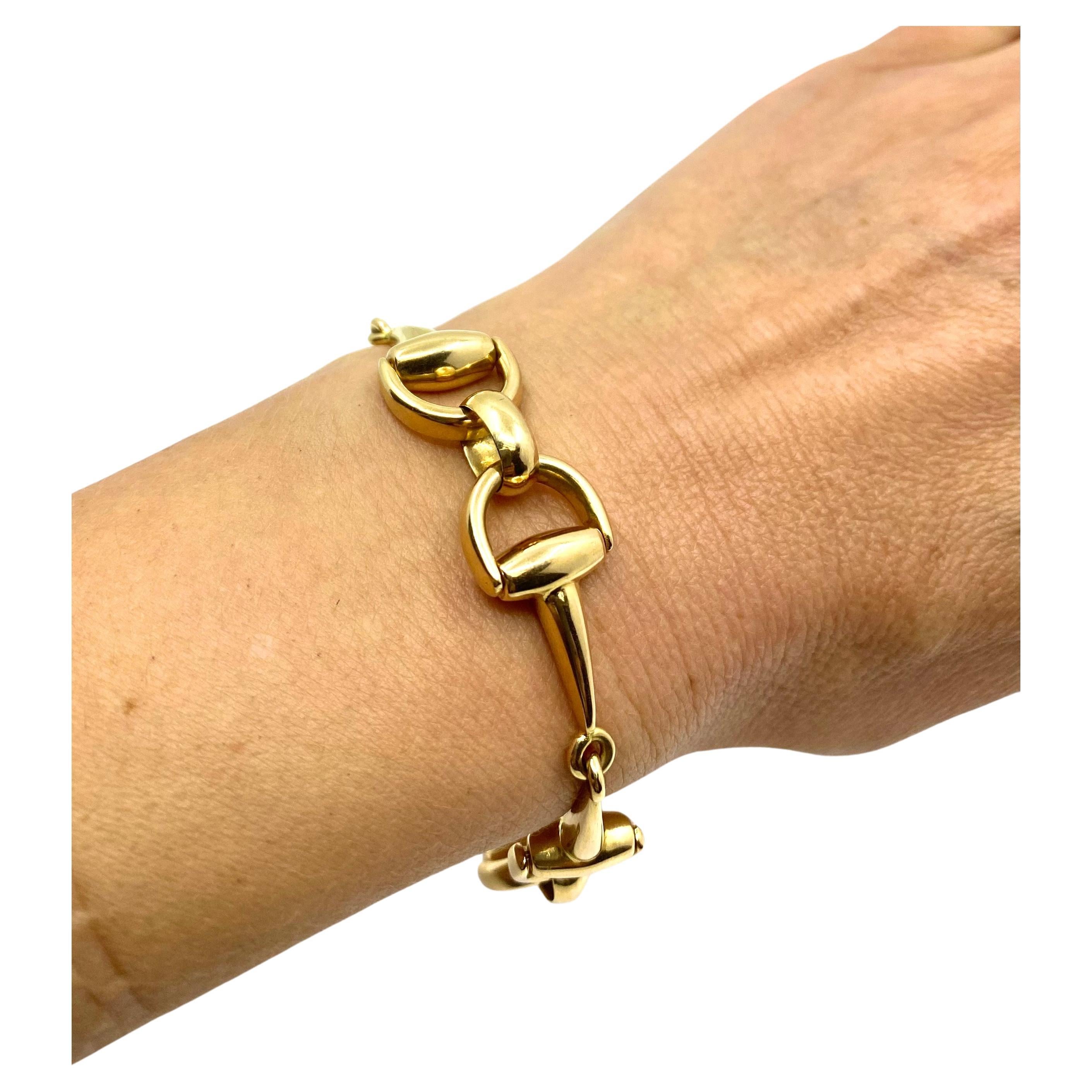 Vintage Equestrian Bracelet 18k Gold In Good Condition For Sale In Beverly Hills, CA