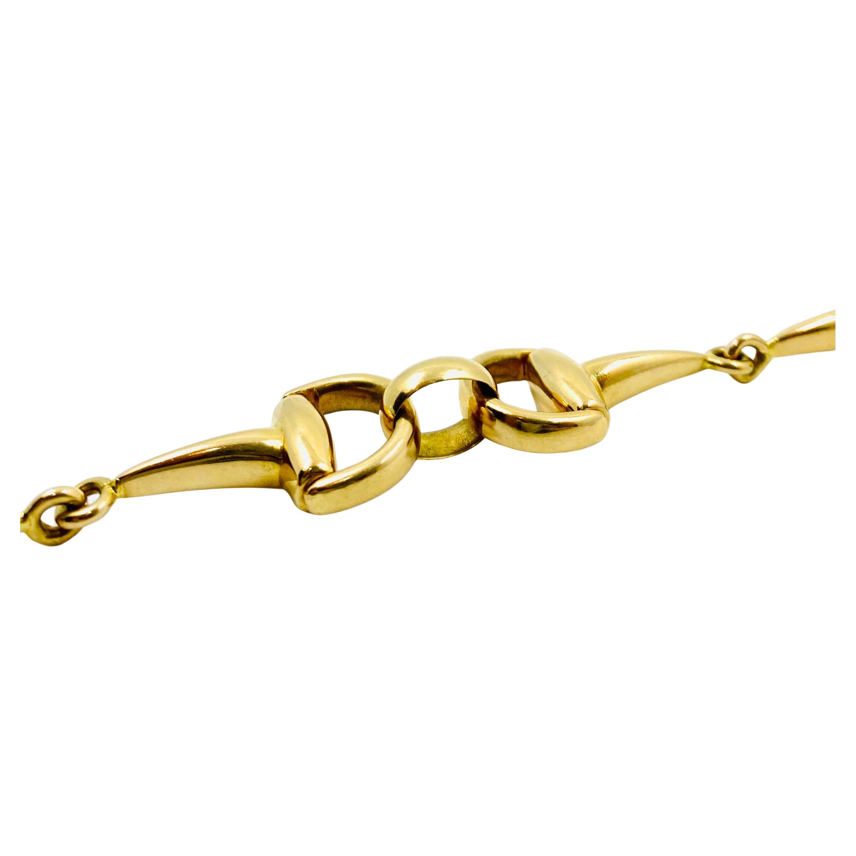 Women's or Men's Vintage Equestrian Bracelet 18k Gold For Sale