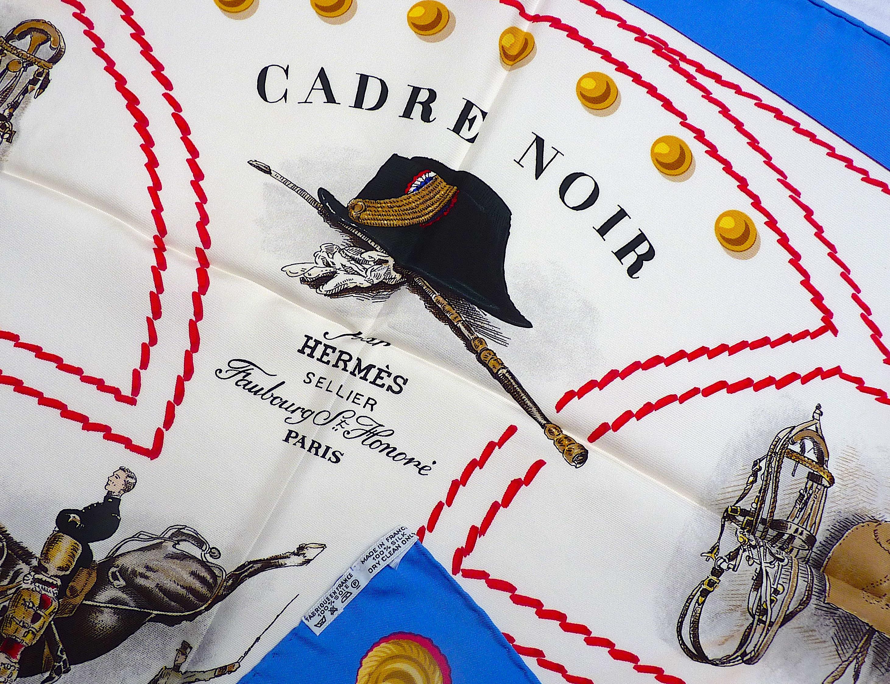 da uomo o donna Sciarpa equestre d'epoca Hermes 90 cm 