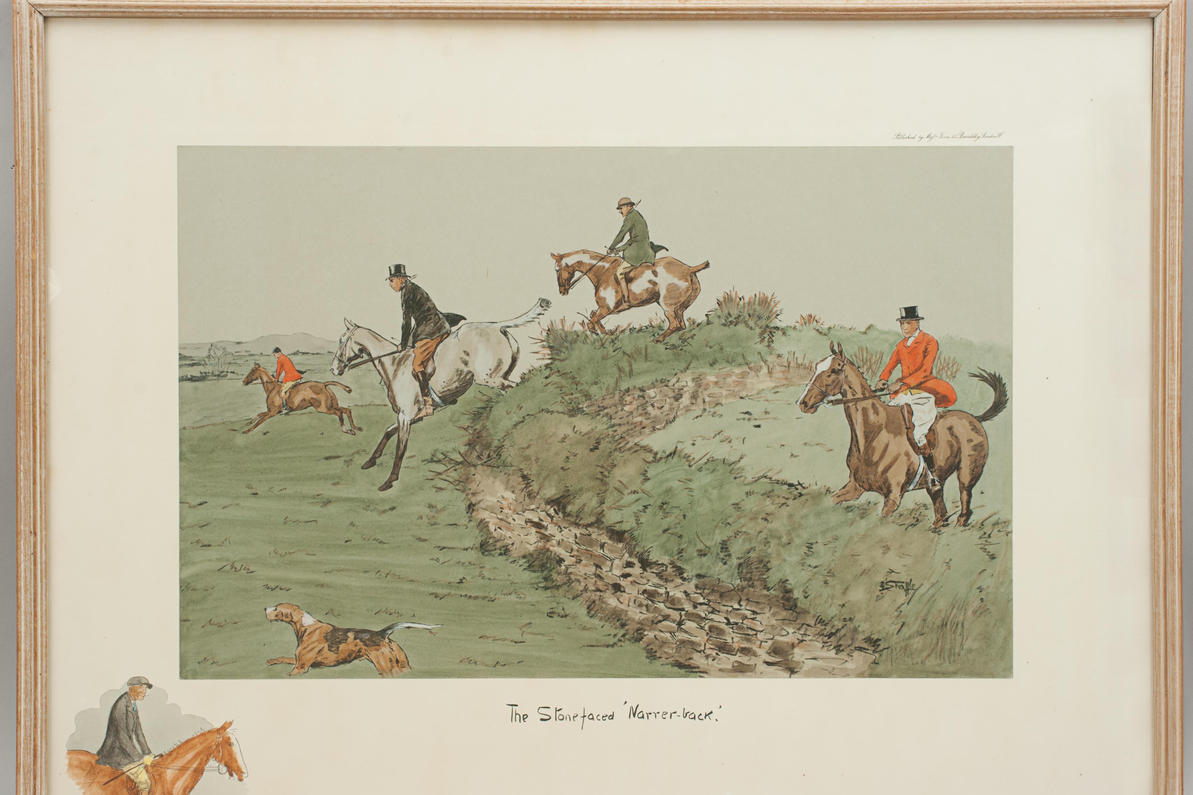 Britannique Tirage vintage de chasse équestre, Snaffles, Charles Johnson Payne en vente