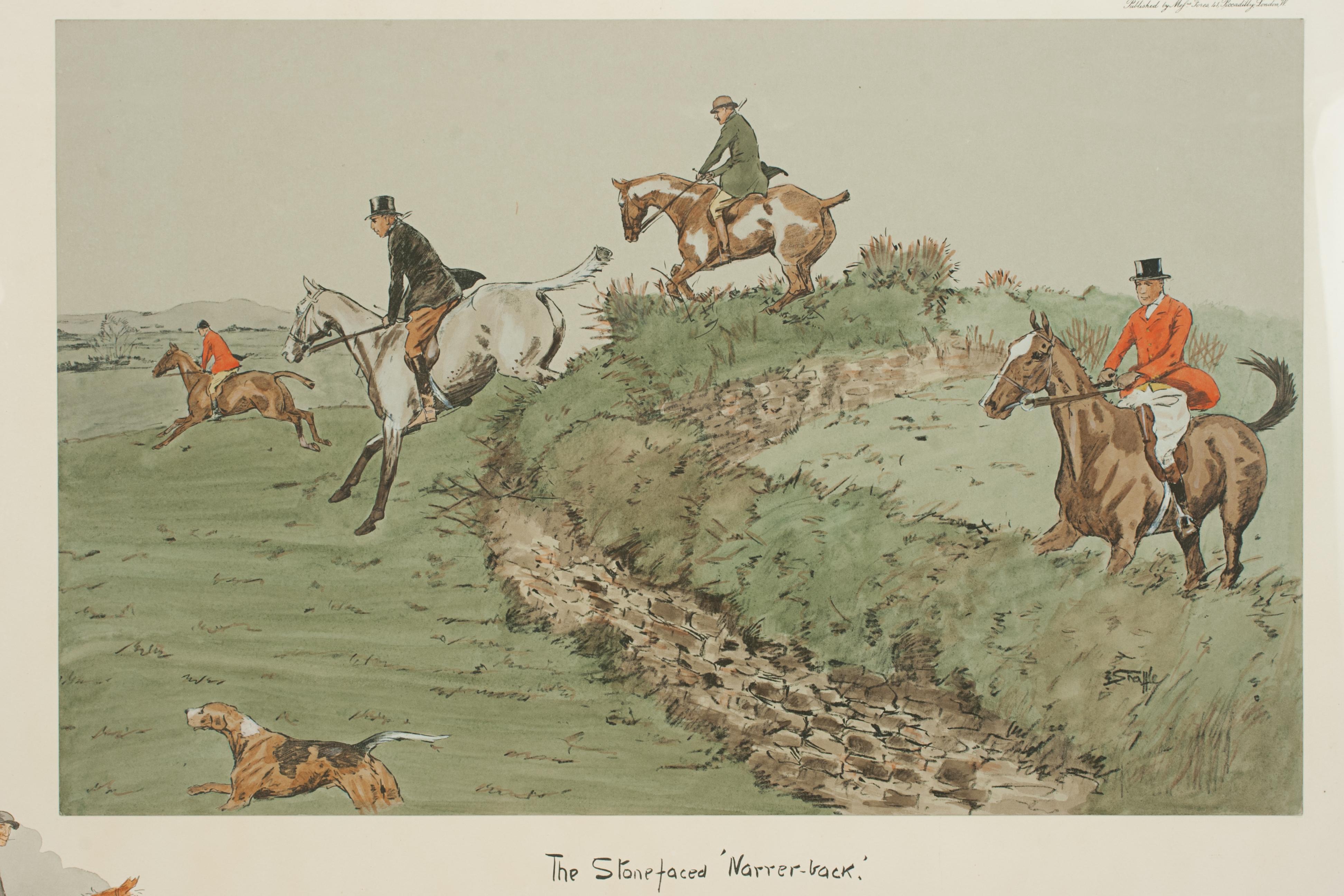 British Vintage Equestrian Hunting Print, Snaffles, Charles Johnson Payne For Sale