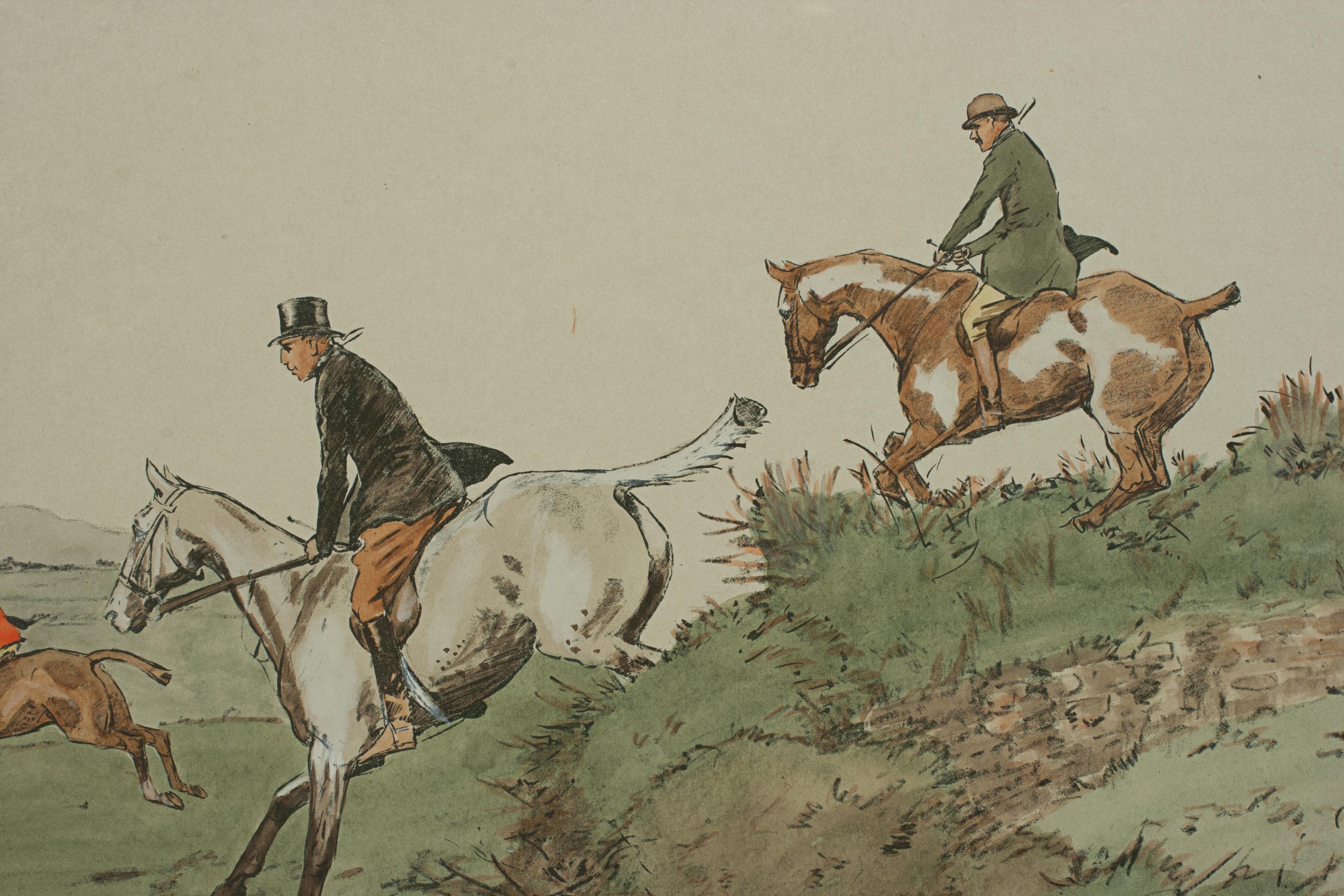 Vintage Equestrian Hunting Print, Snaffles, Charles Johnson Payne For Sale 1