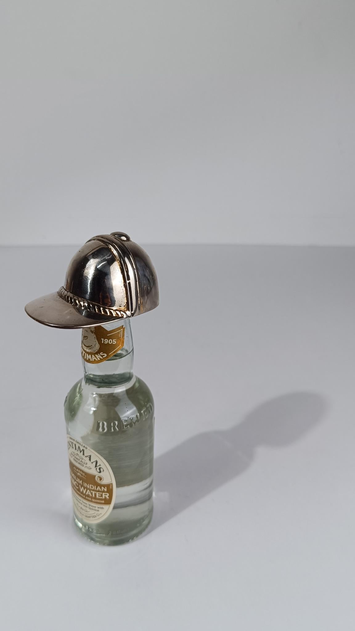 Vintage Reiten Helm Flaschenöffner in versilbert Messing Metall 70er Jahre im Angebot 8