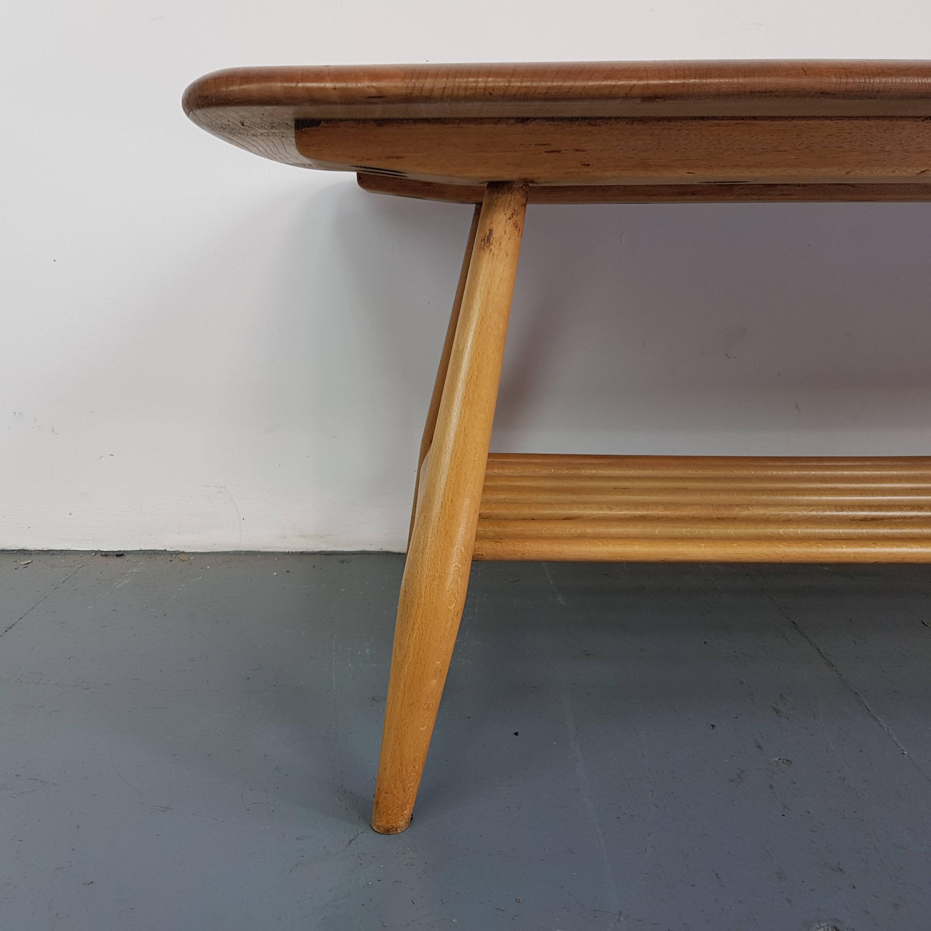 Beech Vintage Ercol Blonde Coffee Table, 1960s For Sale