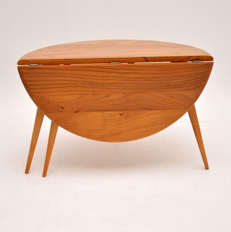 Vintage Ercol Drop Leaf Coffee Table in Elm at 1stDibs
