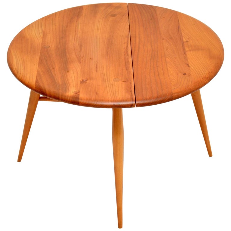 Vintage Ercol Drop Leaf Coffee Table in Elm at 1stDibs
