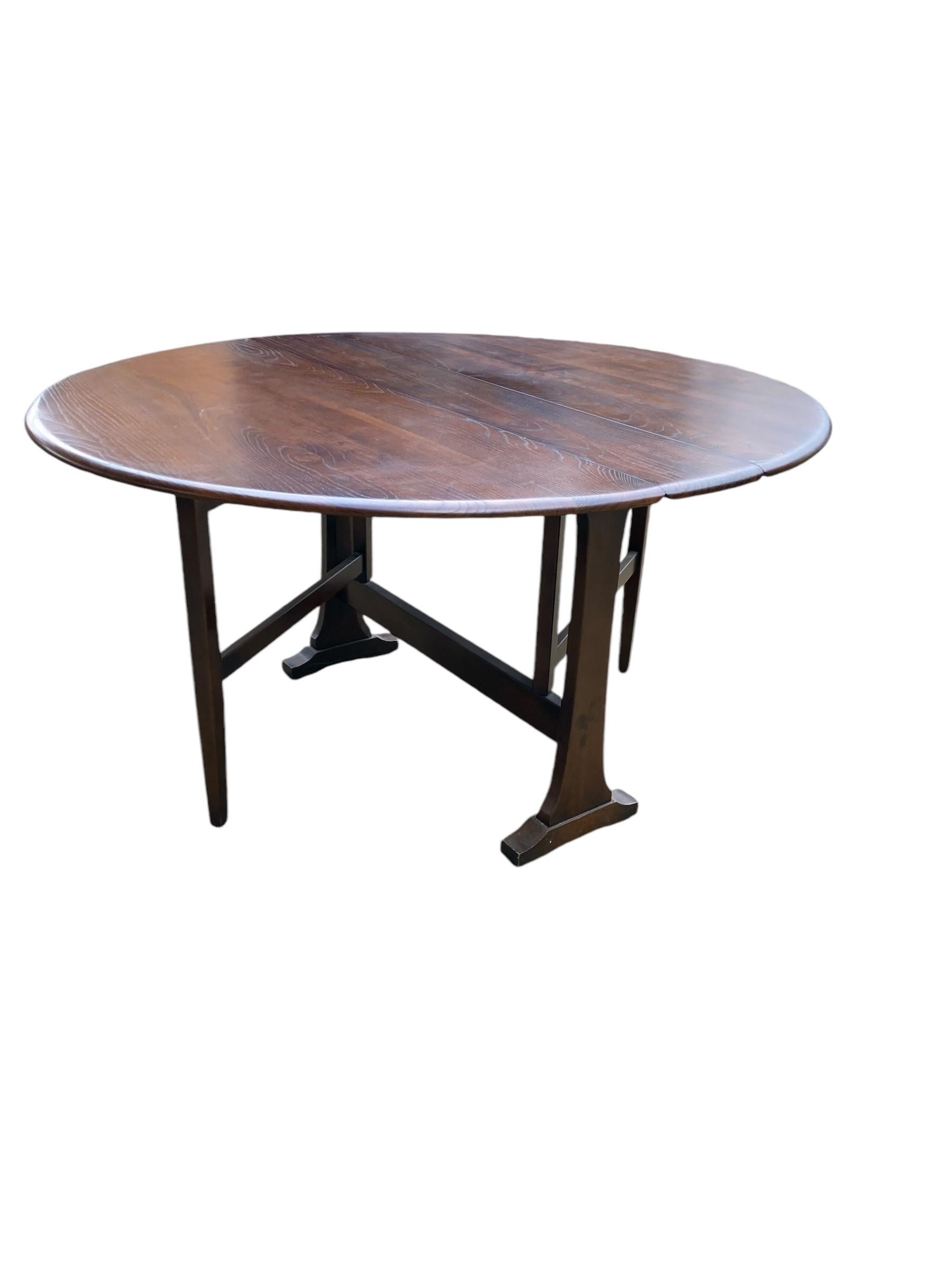 Orme Vintage Ercol Folding Gate leg drop leaf Dining table en vente