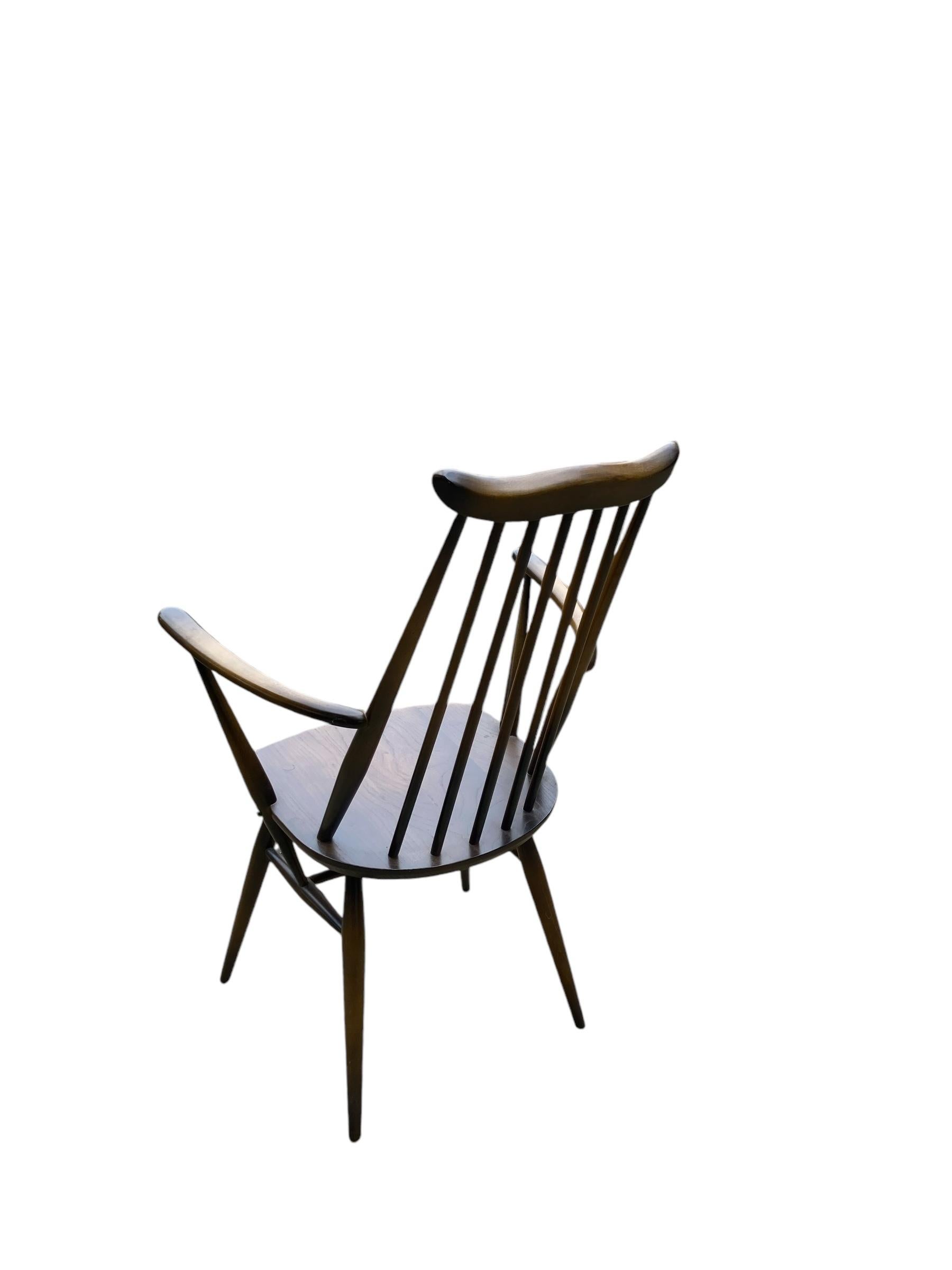 Orme Table pliante et six chaises à dossier Windsor vintage Ercol avec deux fauteuils en vente