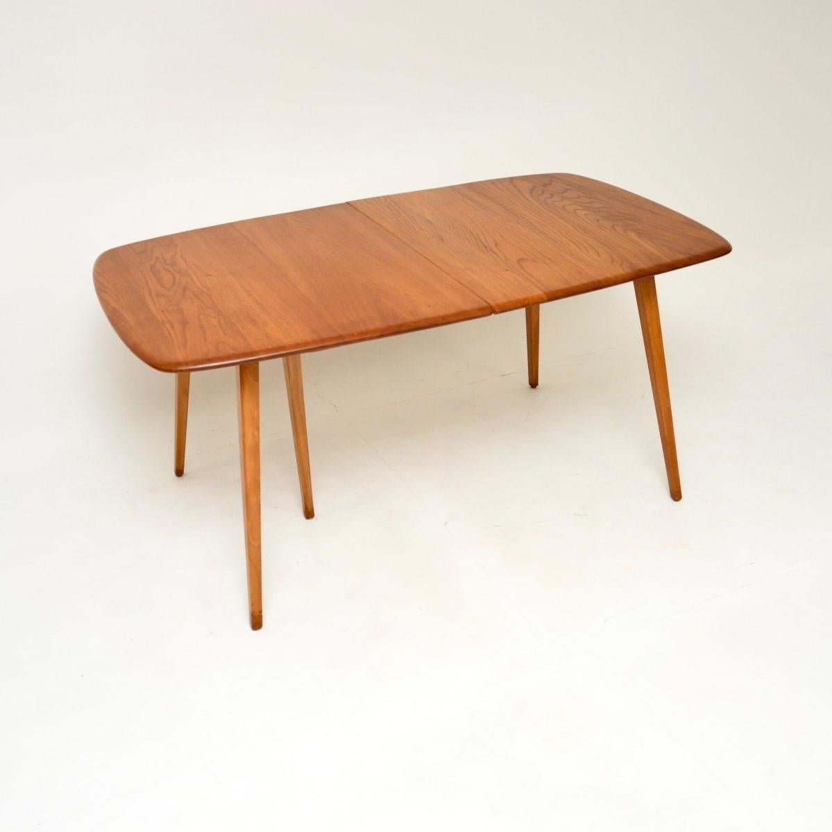 Mid-Century Modern Vintage Ercol Grand Windsor Dining Table in Solid Elm For Sale