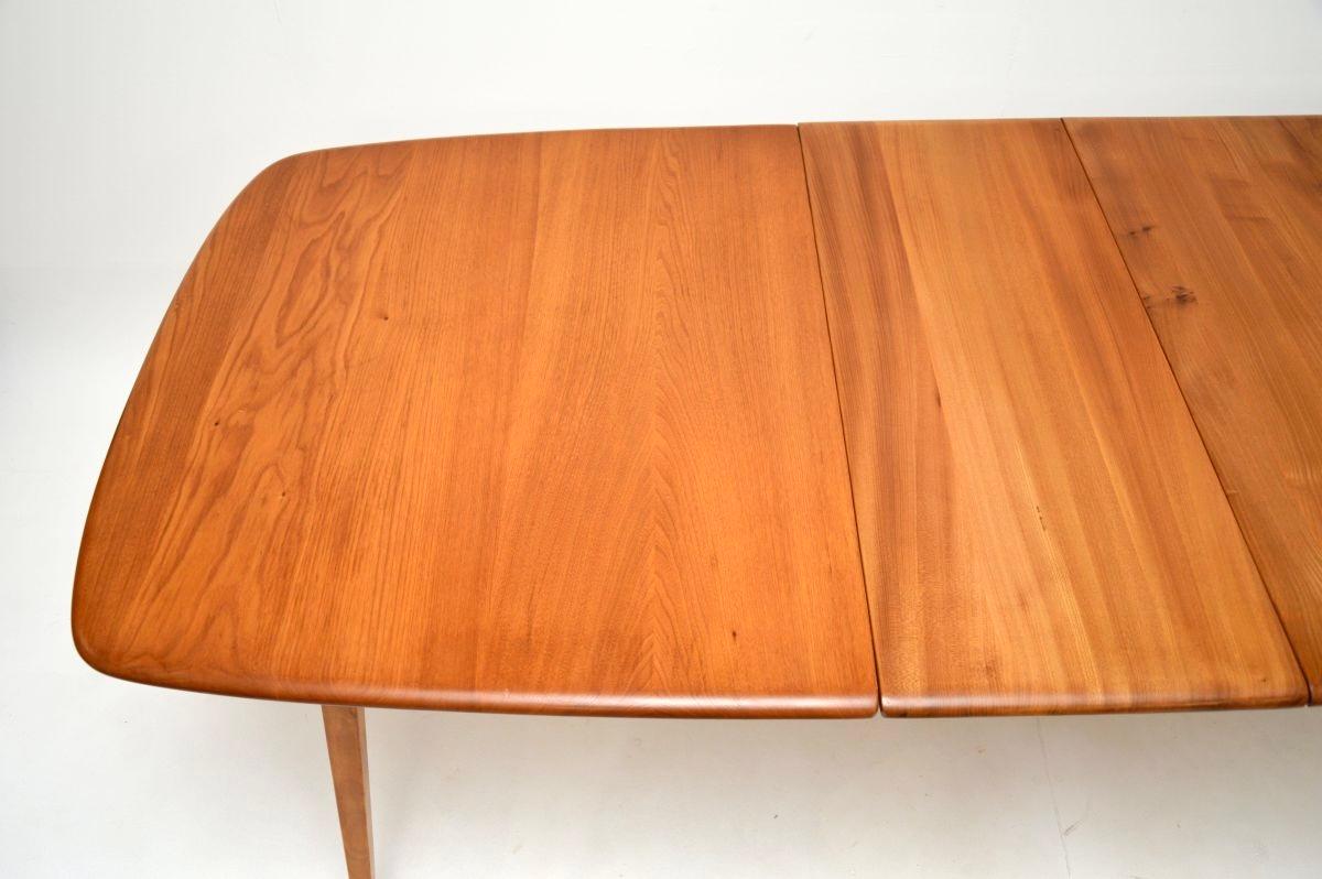 Mid-20th Century Vintage Ercol Grand Windsor Dining Table in Solid Elm For Sale