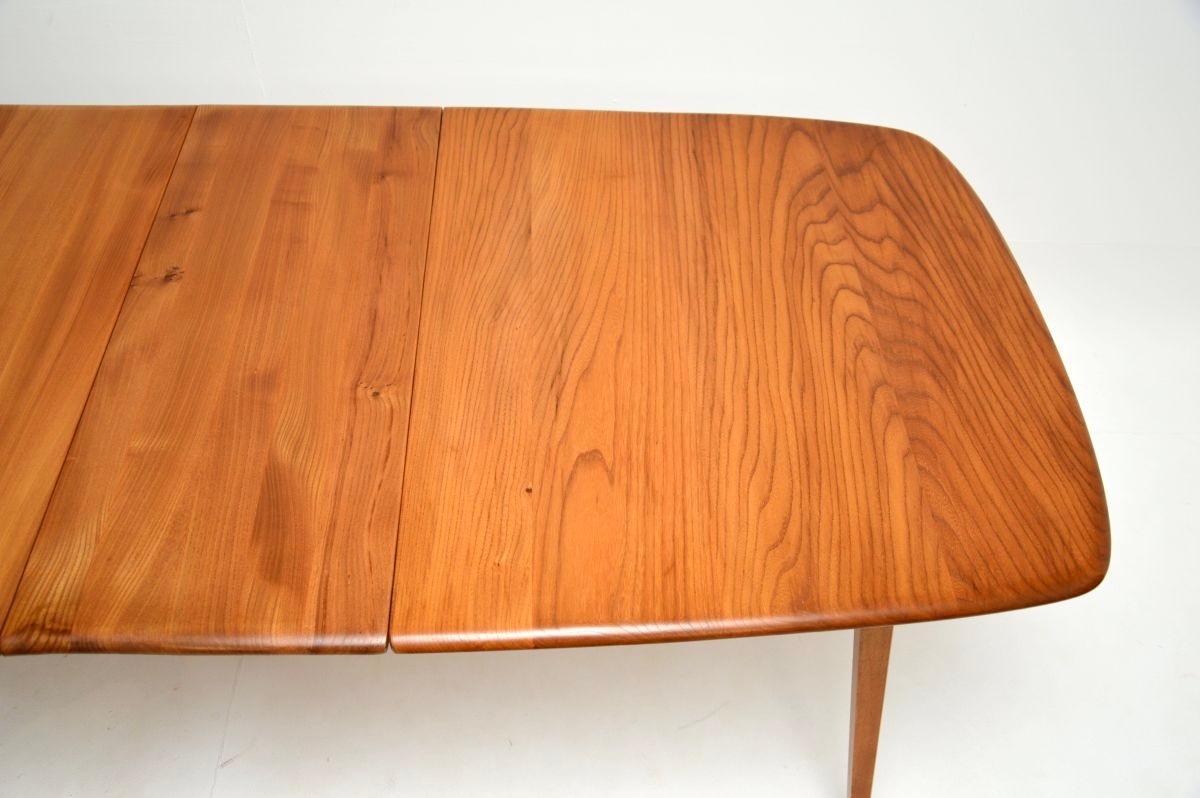 Vintage Ercol Grand Windsor Dining Table in Solid Elm For Sale 2