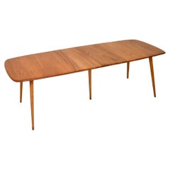 Vintage Ercol Grand Windsor Dining Table in Solid Elm