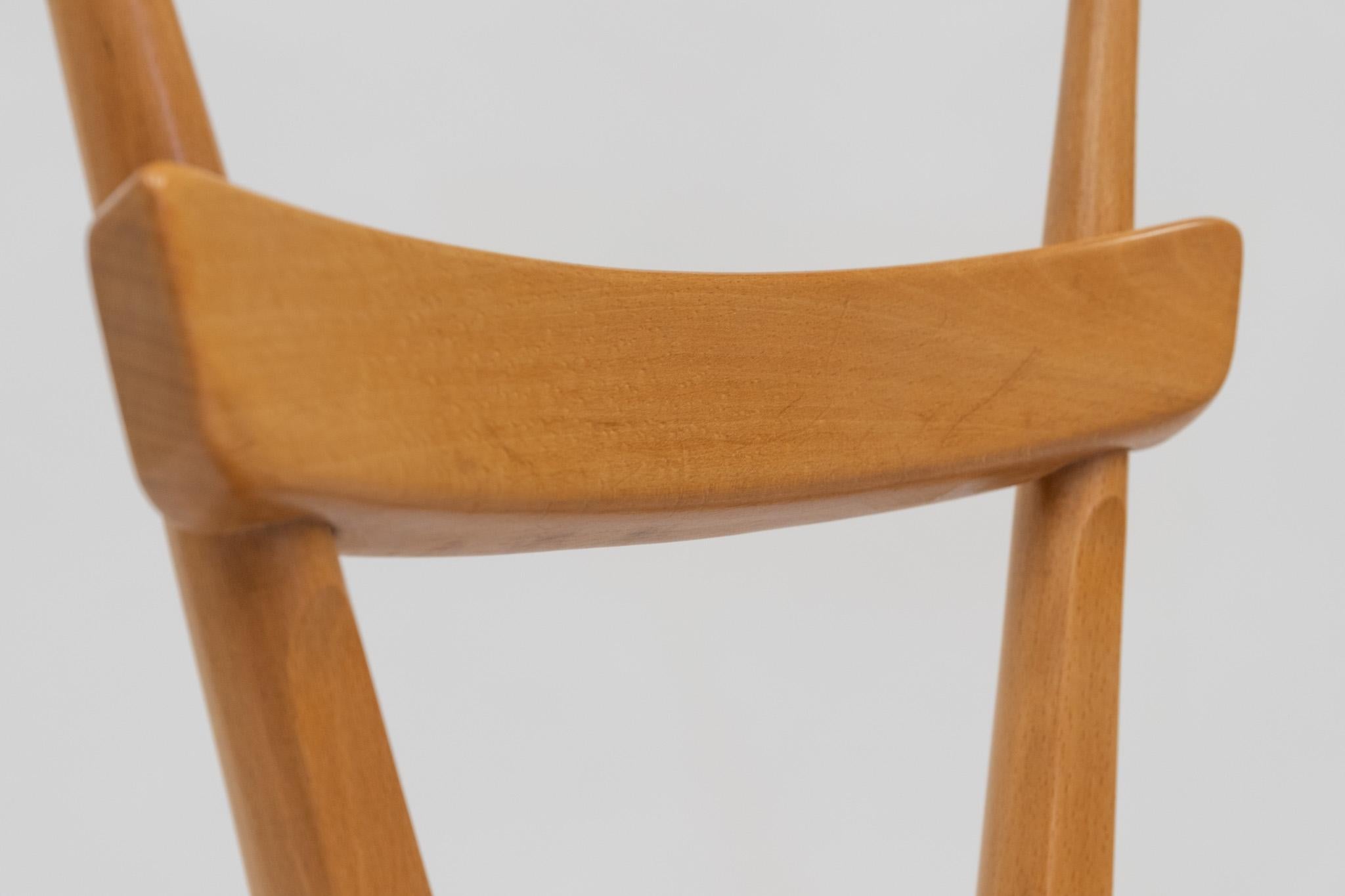 Vintage Ercol Green Spot Stacking Set Of Two Dining Chairs 1950s For Sale 4