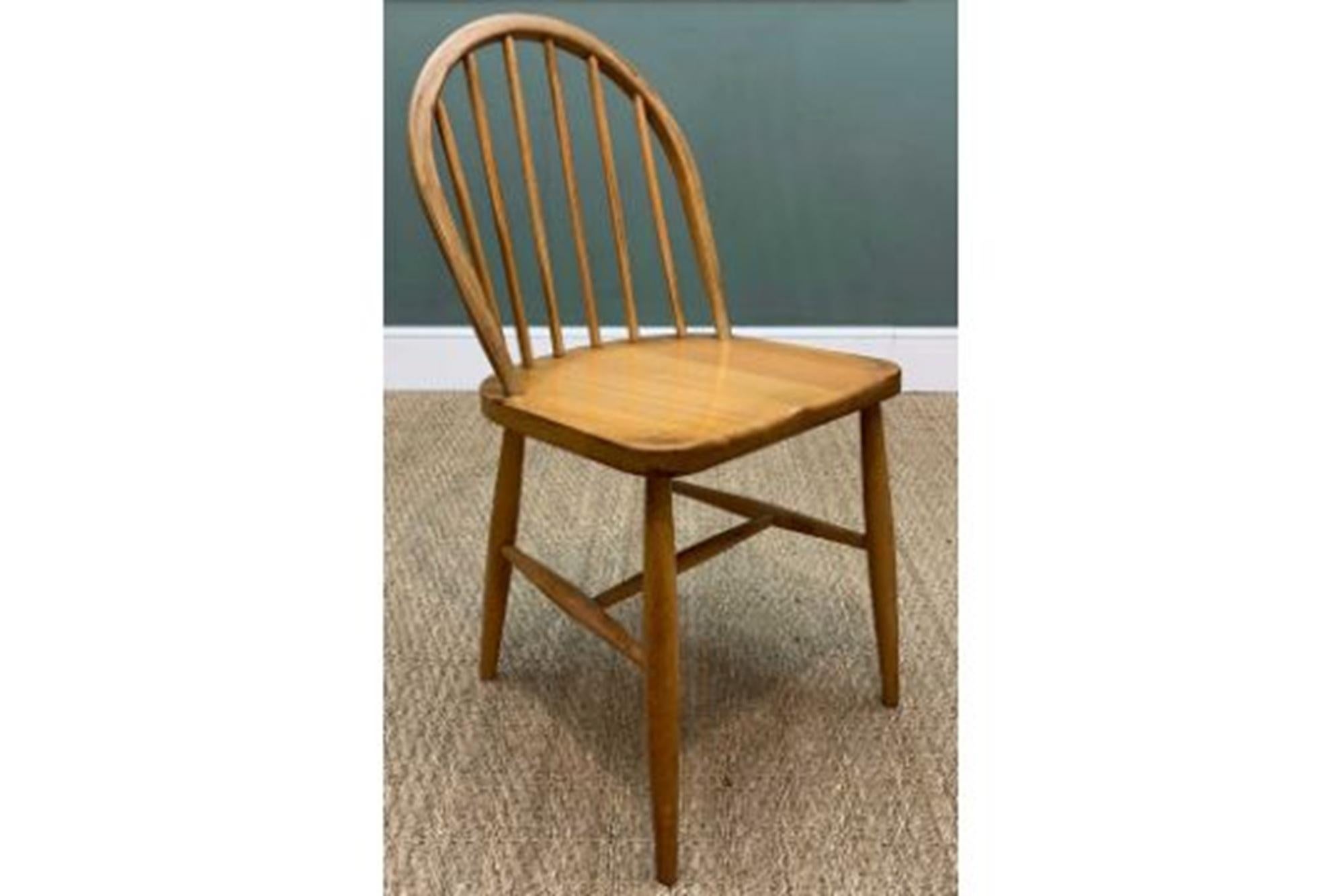 Mid-20th Century Vintage Ercol Hoop-Back Windsor Dining Chairs
