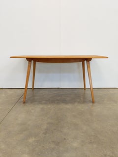 Vintage Ercol Mid Century Modern Plank Dining Table