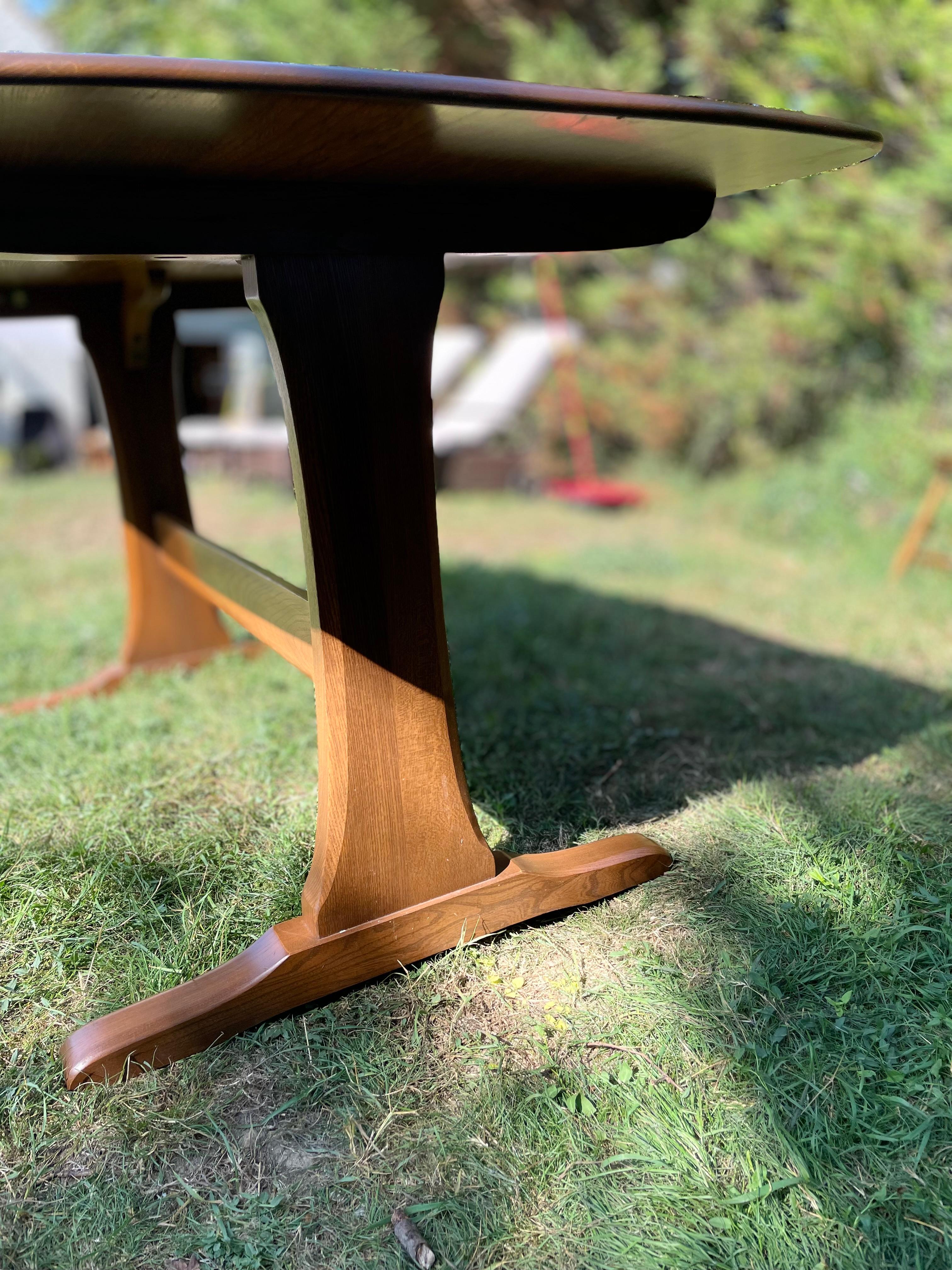Vintage Ercol Model 822 Elm Dining Table Rare For Sale 2
