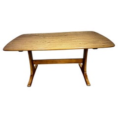 Vintage Ercol Model 822 Elm Dining Table Rare