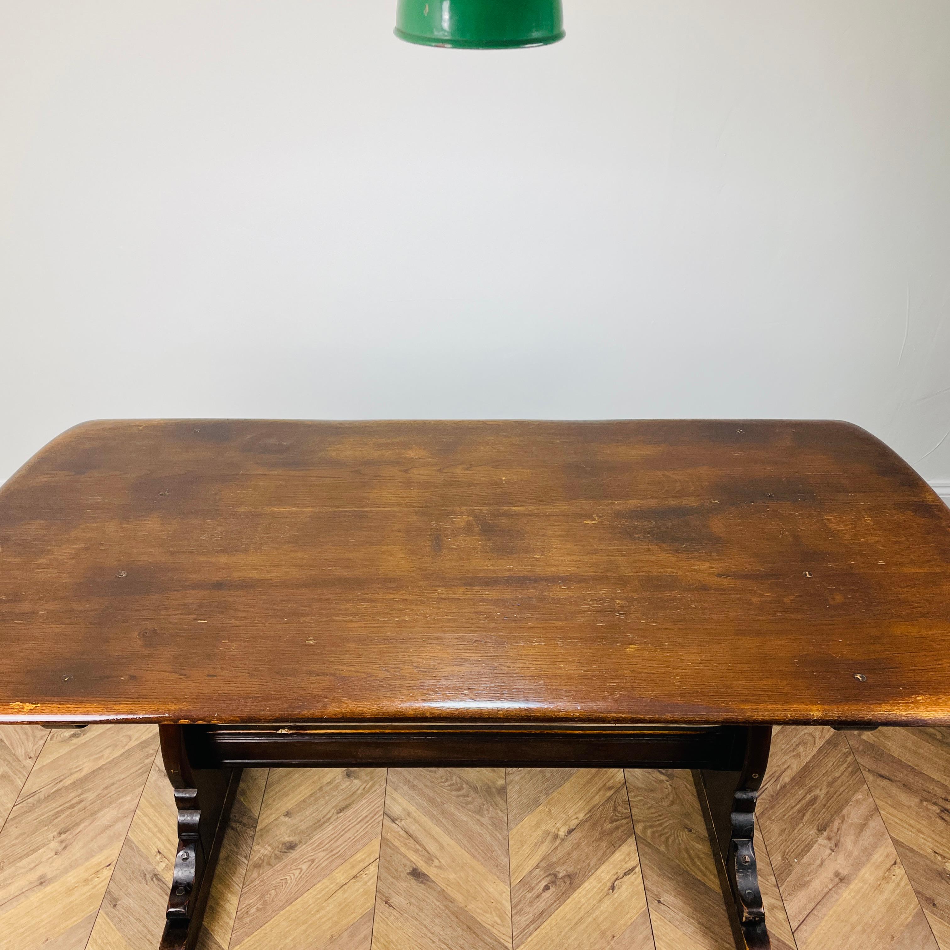 Vintage Ercol Refectory Dining Table Model 419, 1960s 5