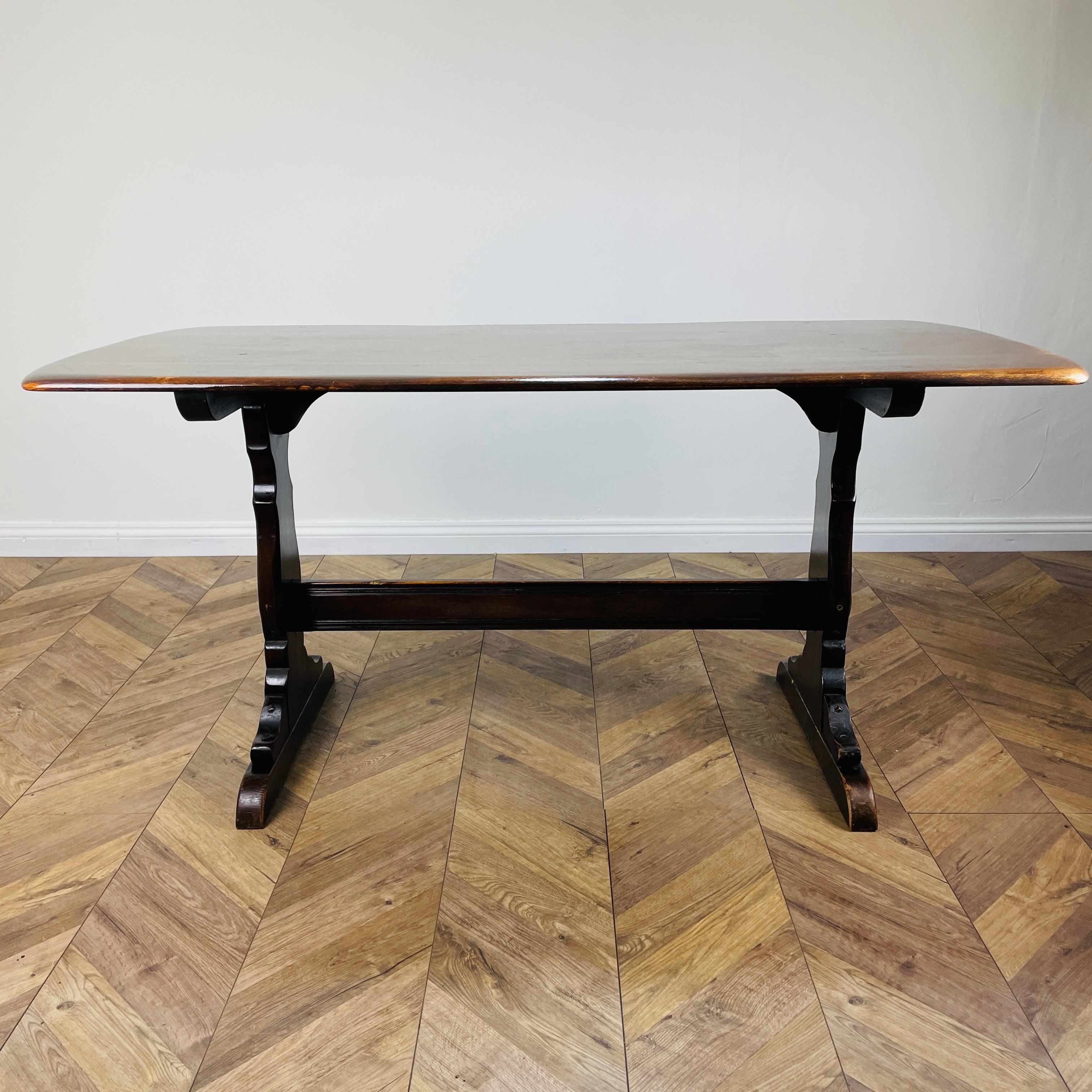 Vintage Ercol Refectory Dining Table Model 419, 1960s 6