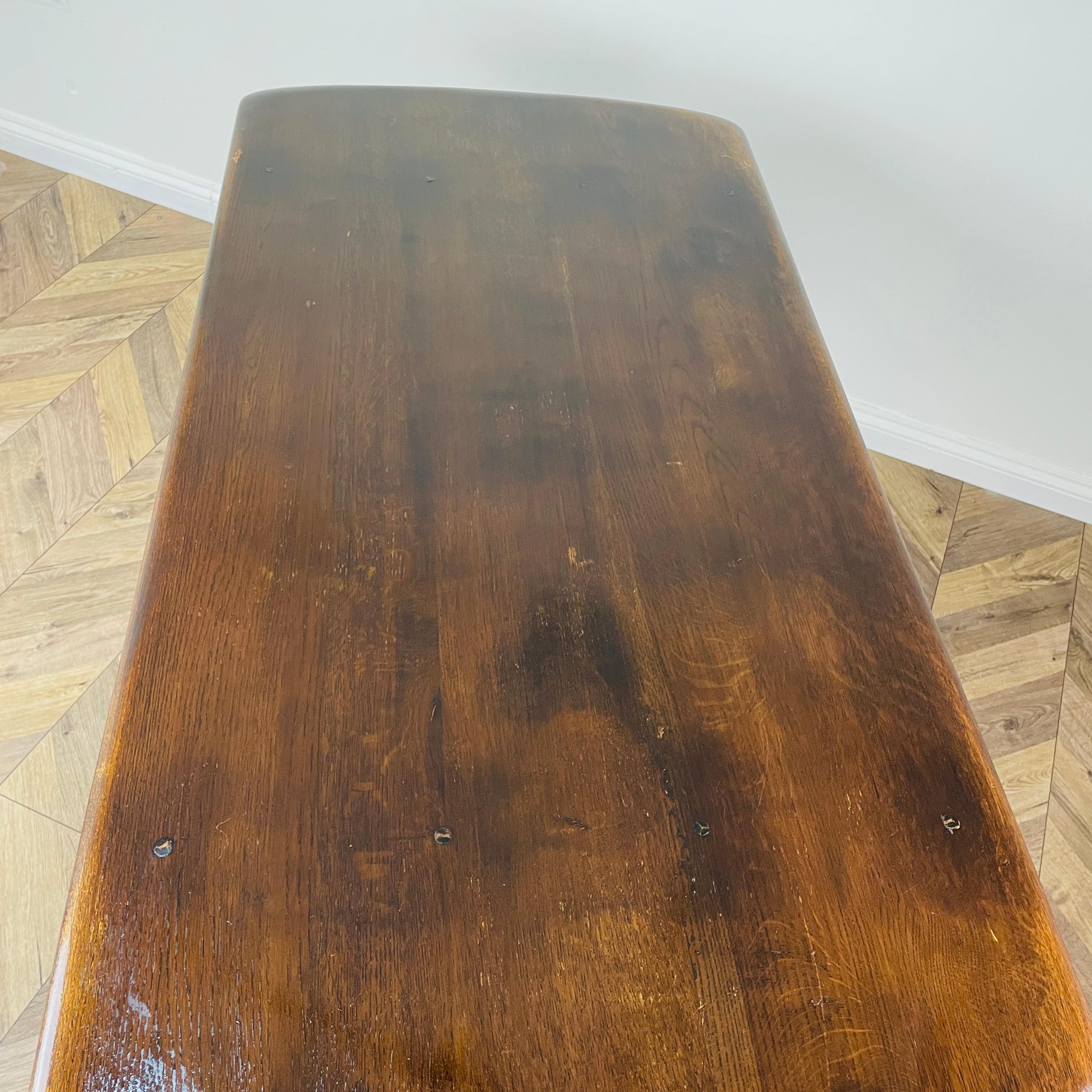 Vintage Ercol Refectory Dining Table Model 419, 1960s 1