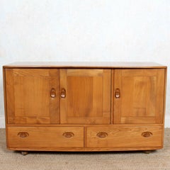 Vintage Ercol Sideboard Elm Beech Model 468 Mcm Cabinet