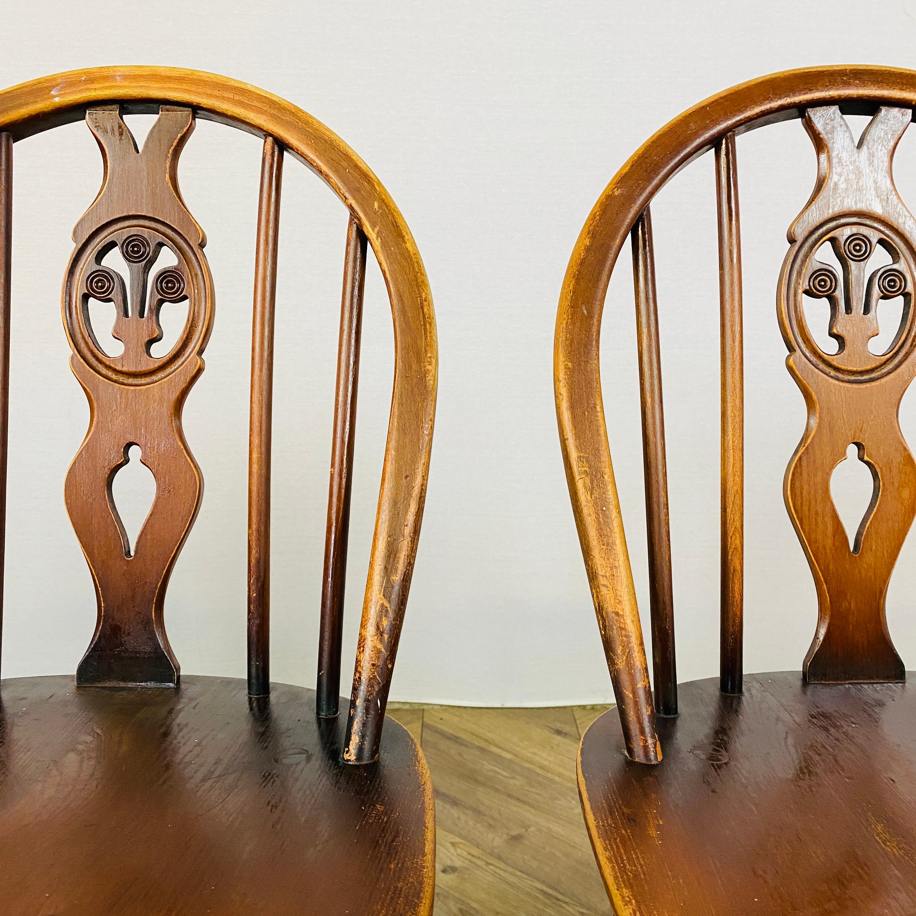 Vintage Ercol Windsor Fleur De Lys Chairs, 1960s, Set of 8 5