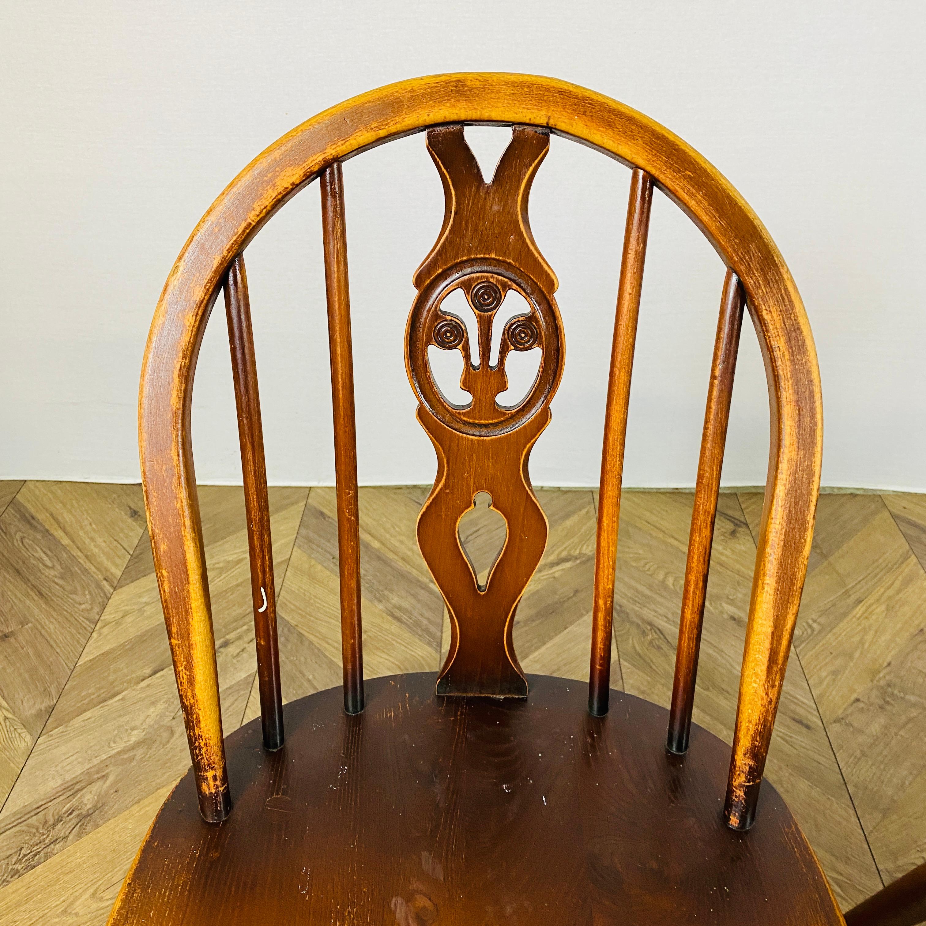 Vintage Ercol Windsor Fleur De Lys Chairs, 1960s, Set of 8 6