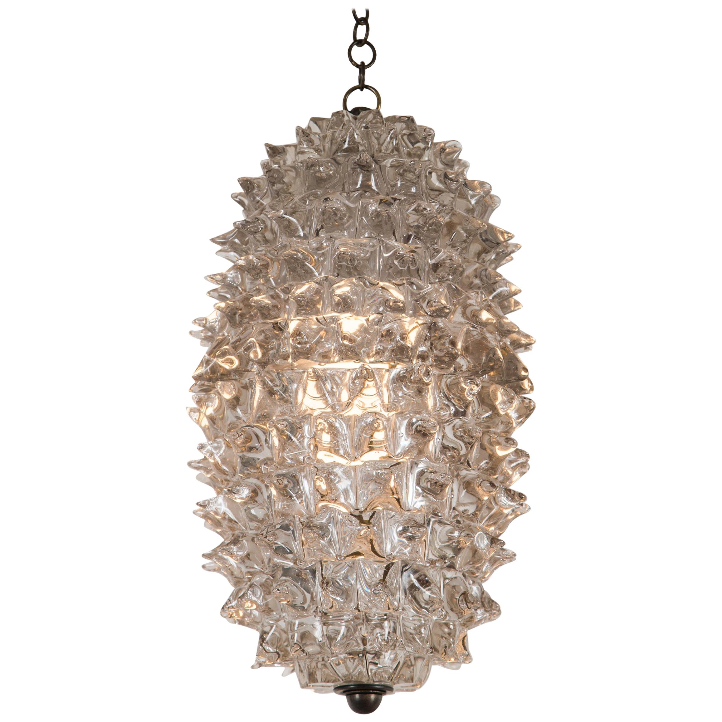 Vintage Rostrato Oval Ceiling Pendant by Ercole Barovier