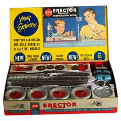 Vintage Erector Rocket Launcher Set by Gilbert, Young Engineers, NIB, C1950