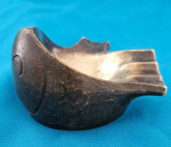 Erhard & Sohne Sculptural Ashtray, Brass(Bronze?) Stylized Fish/Whale