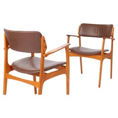 Vintage Erik Buch Model 49 Armchairs in Teak, Denmark 1960s – Set of 2